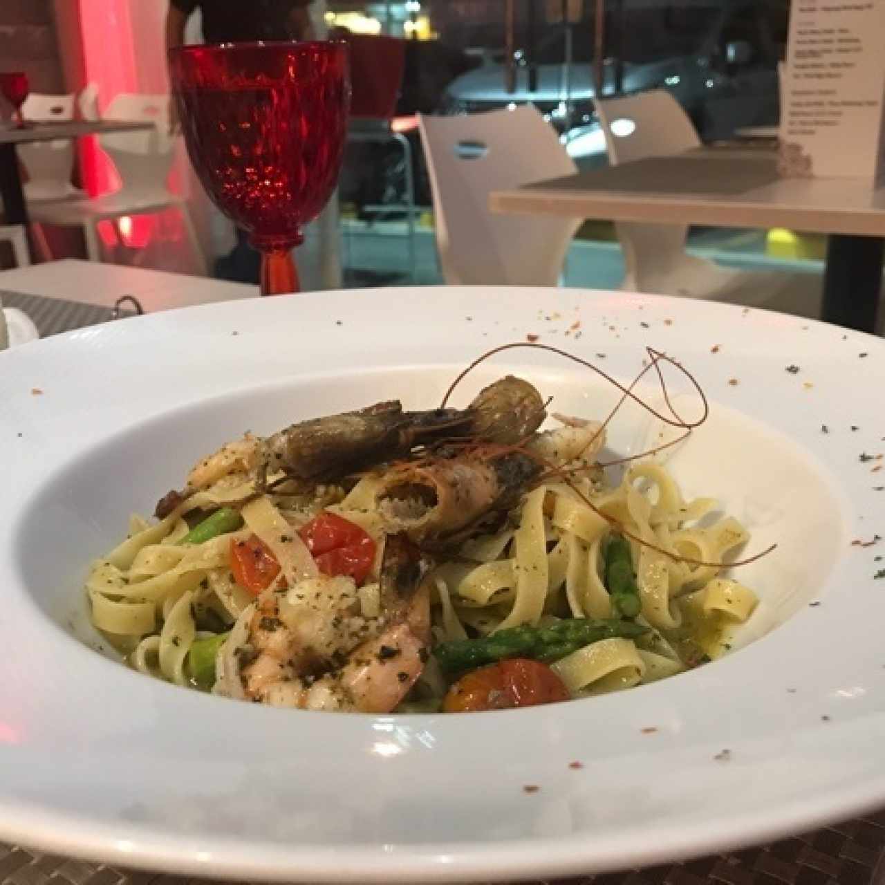 pasta langostinos