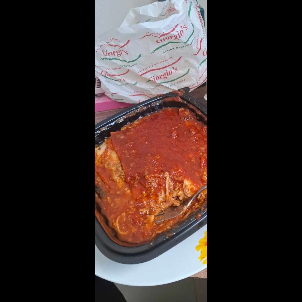 Lasagna con salsa