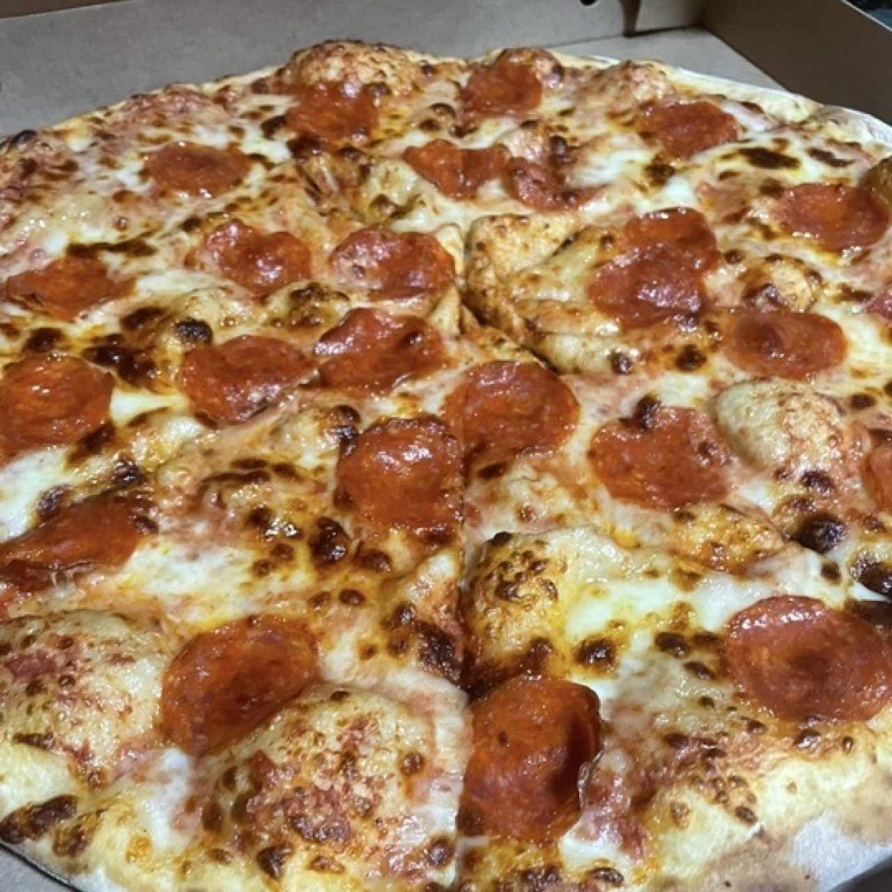 Pizza con pepperoni mediana