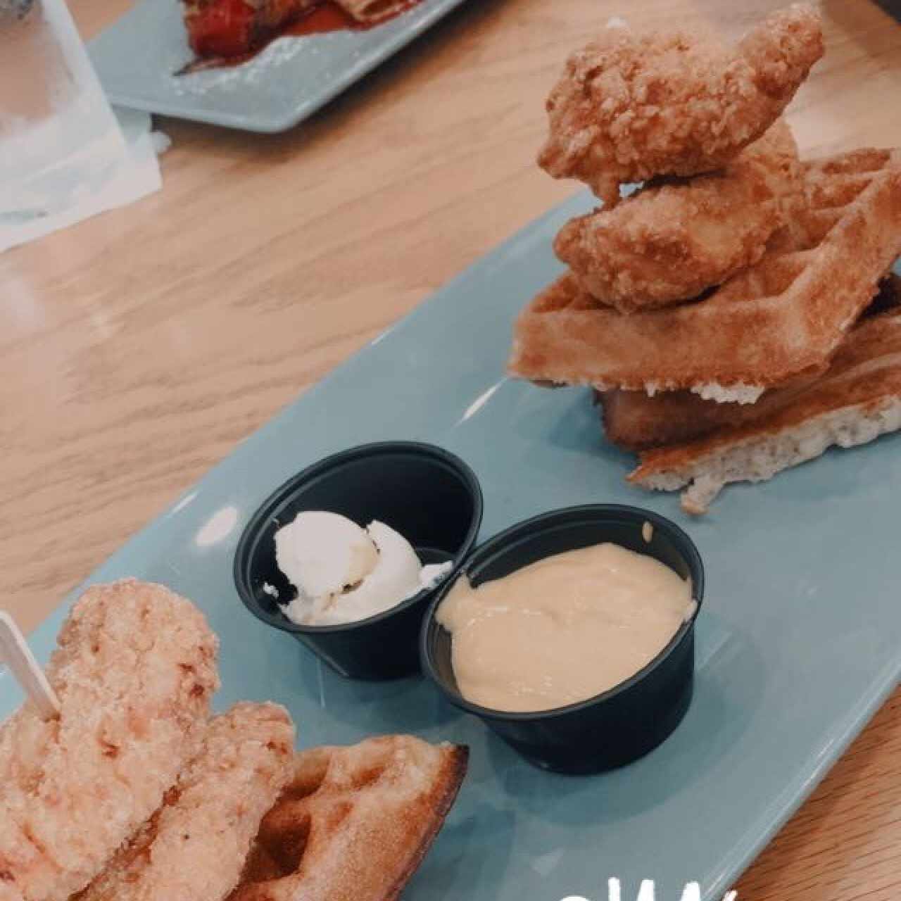 chicken and waffles
