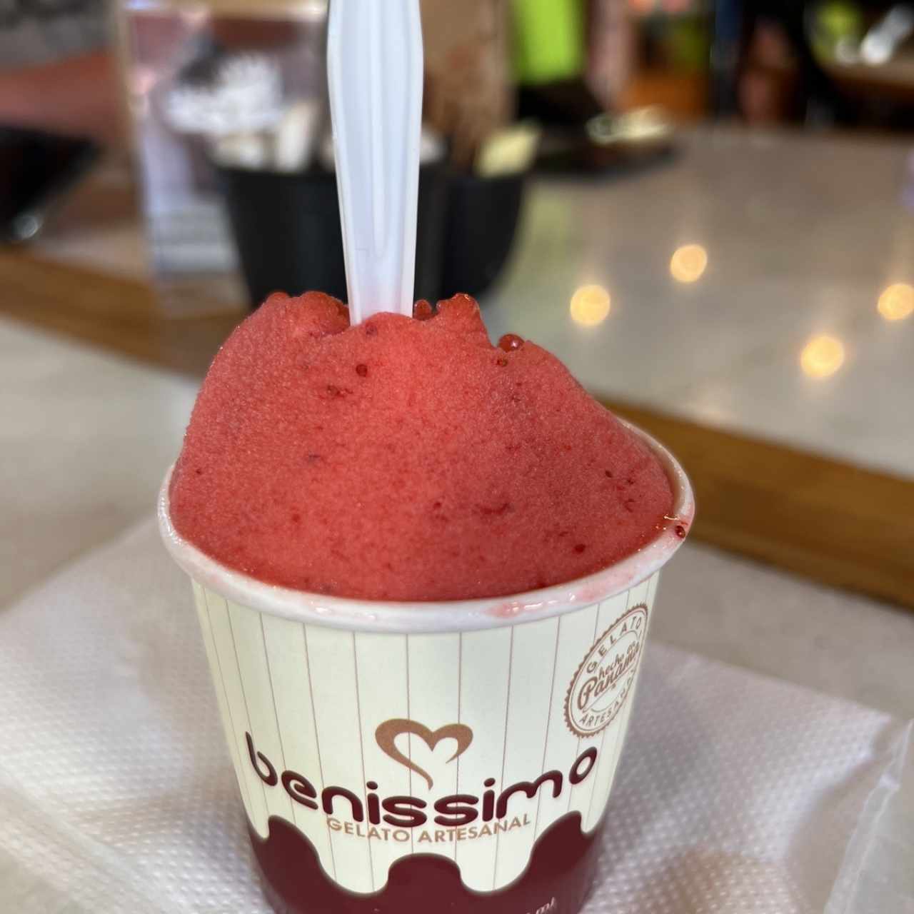 Helado de fresa