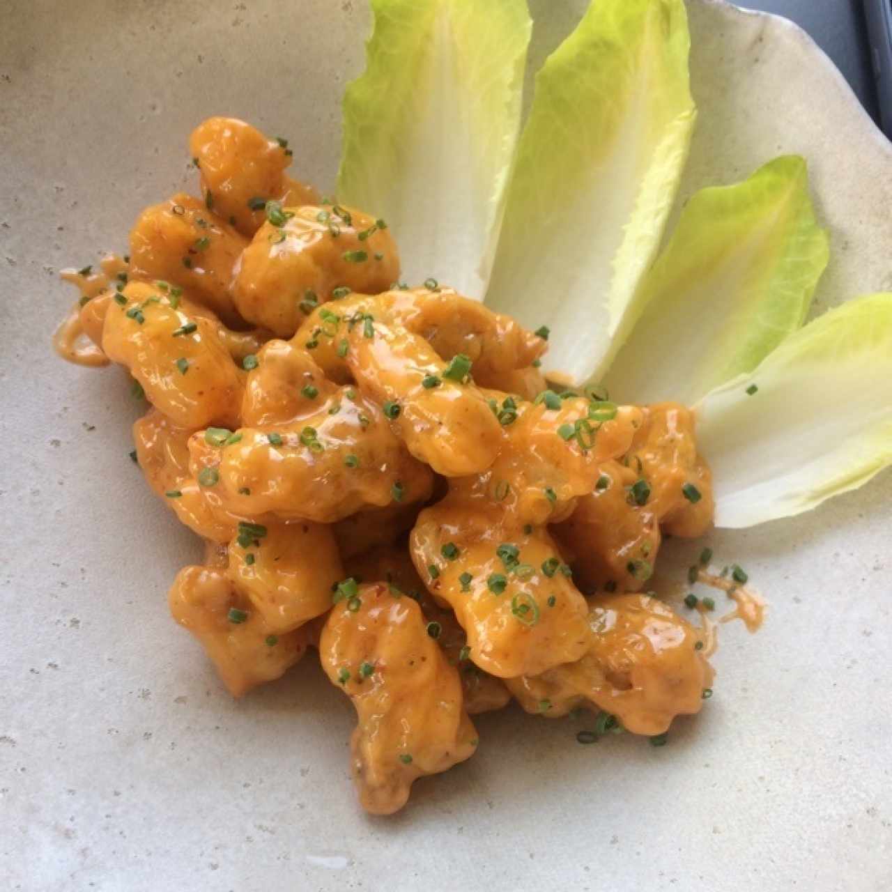 Gambas en tempura