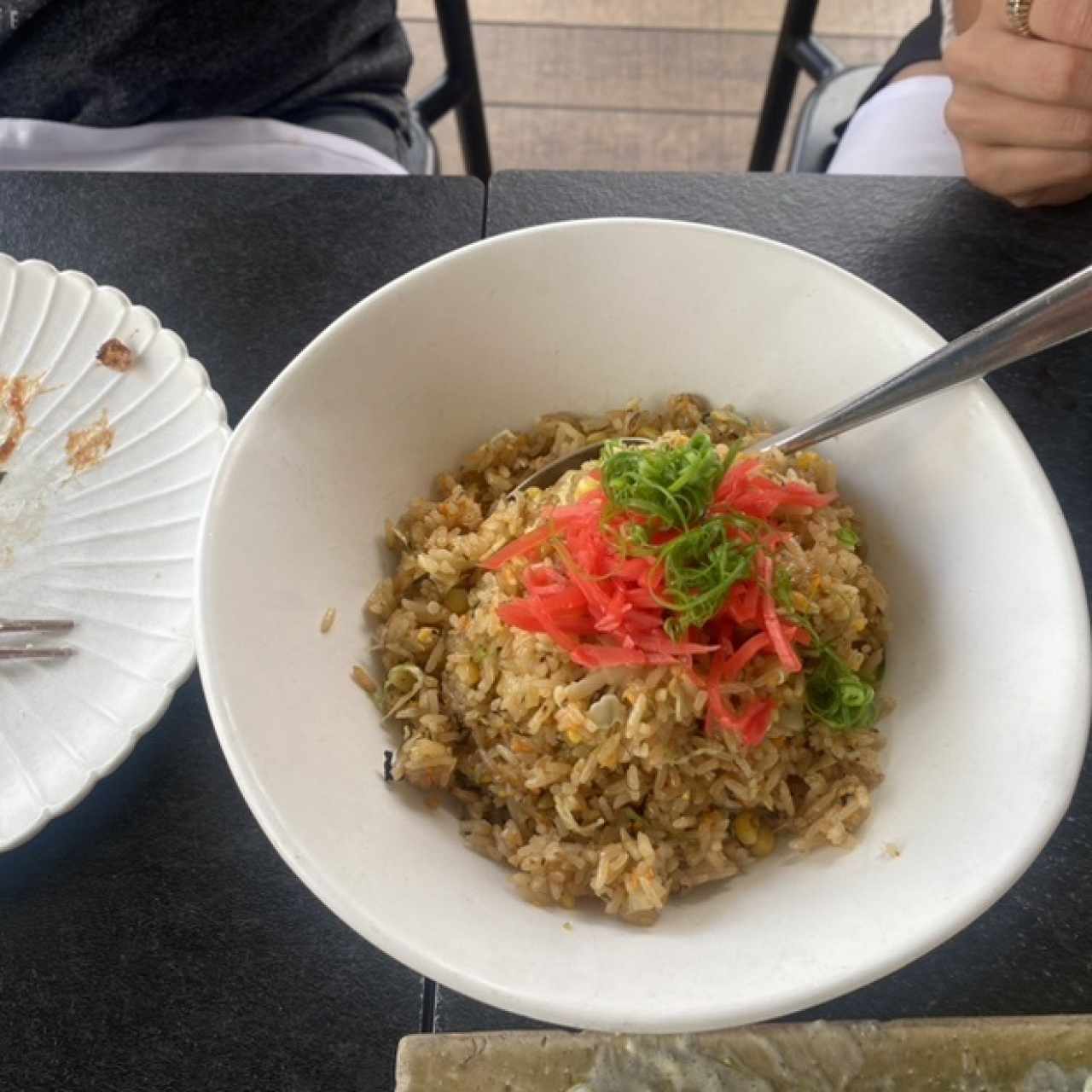 Arroz frito con vegetales