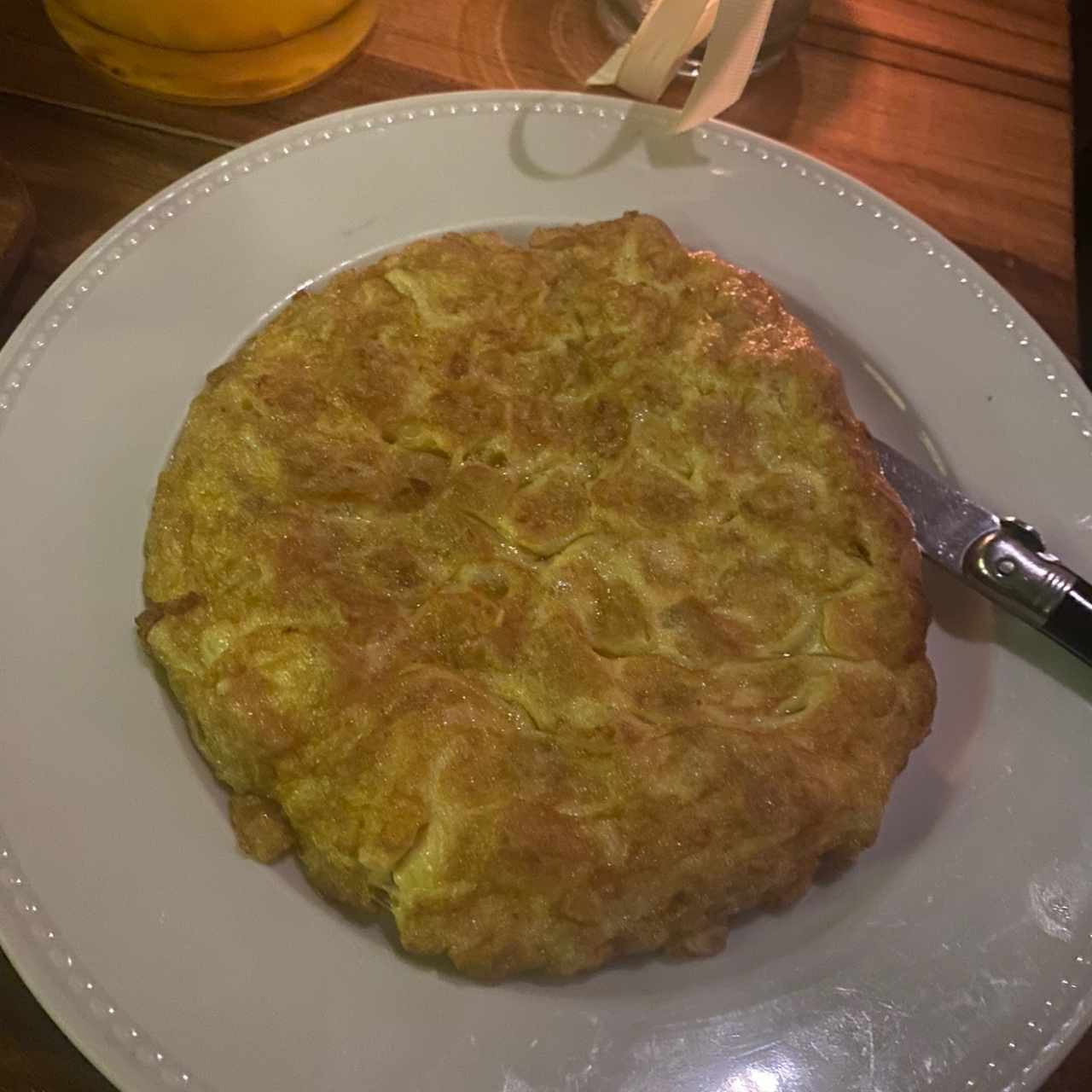 Tortilla española de patata y cebolla
