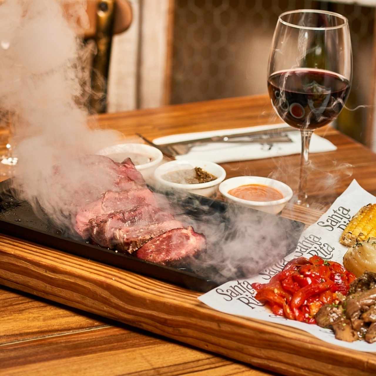 Corte Especial Santa Rita Chuleton sin hueso para dos personas con verduras escalivadas