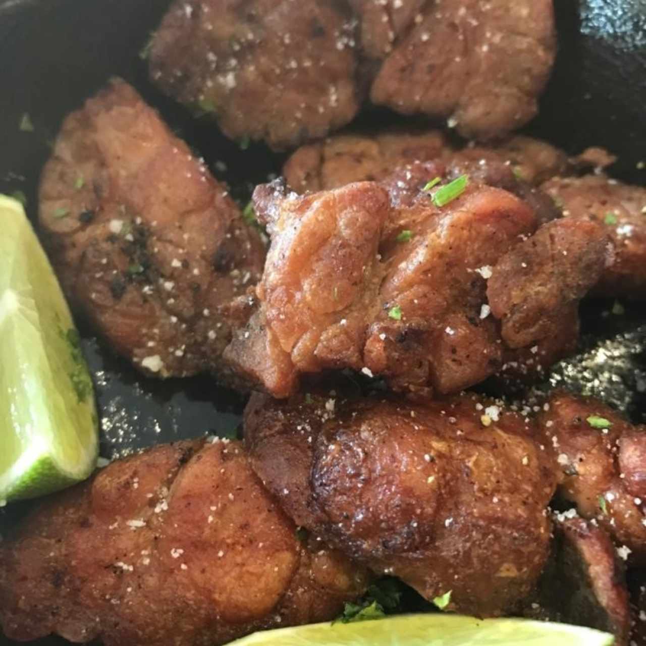 Mollejas crujientes con limón