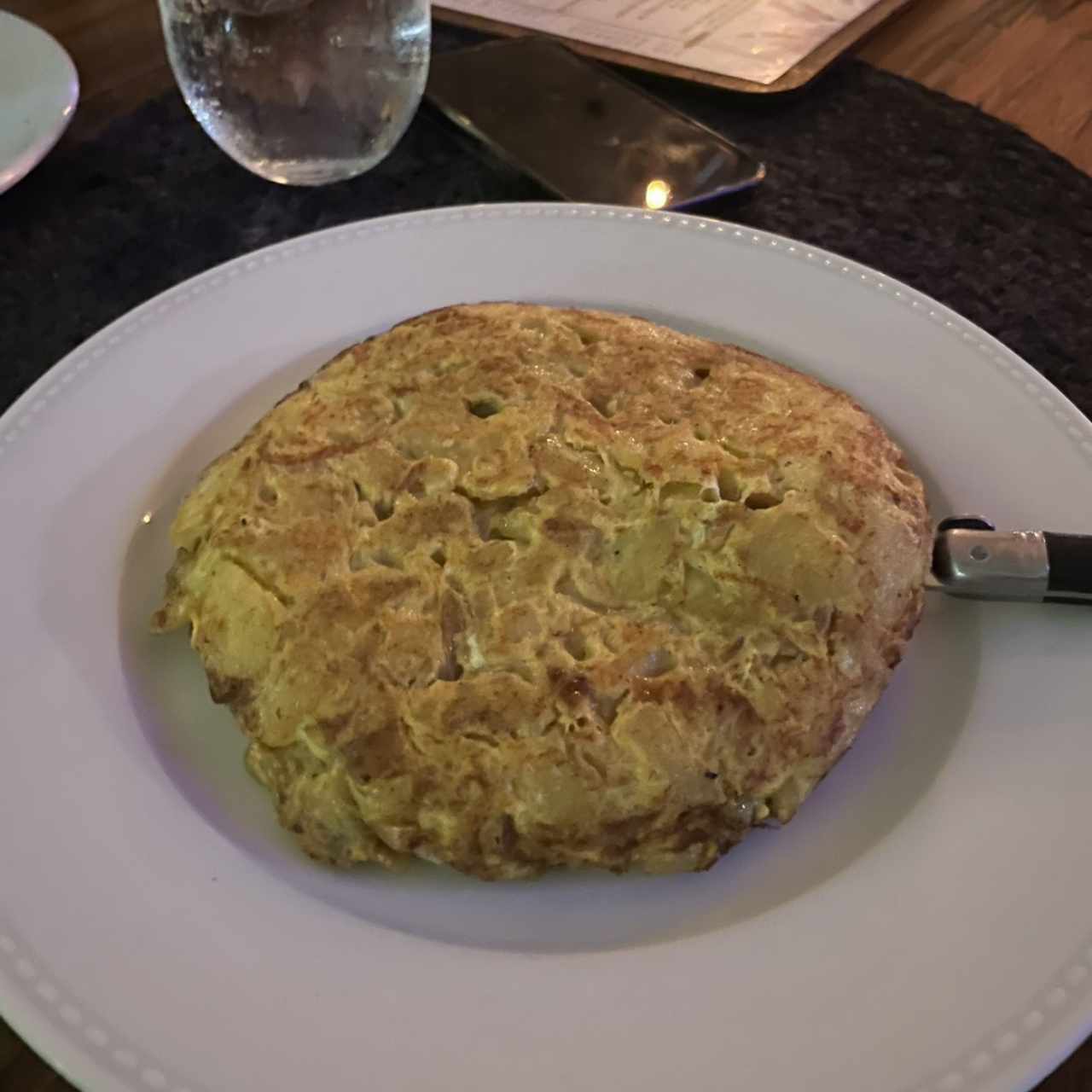 Tortilla española de patata y cebolla