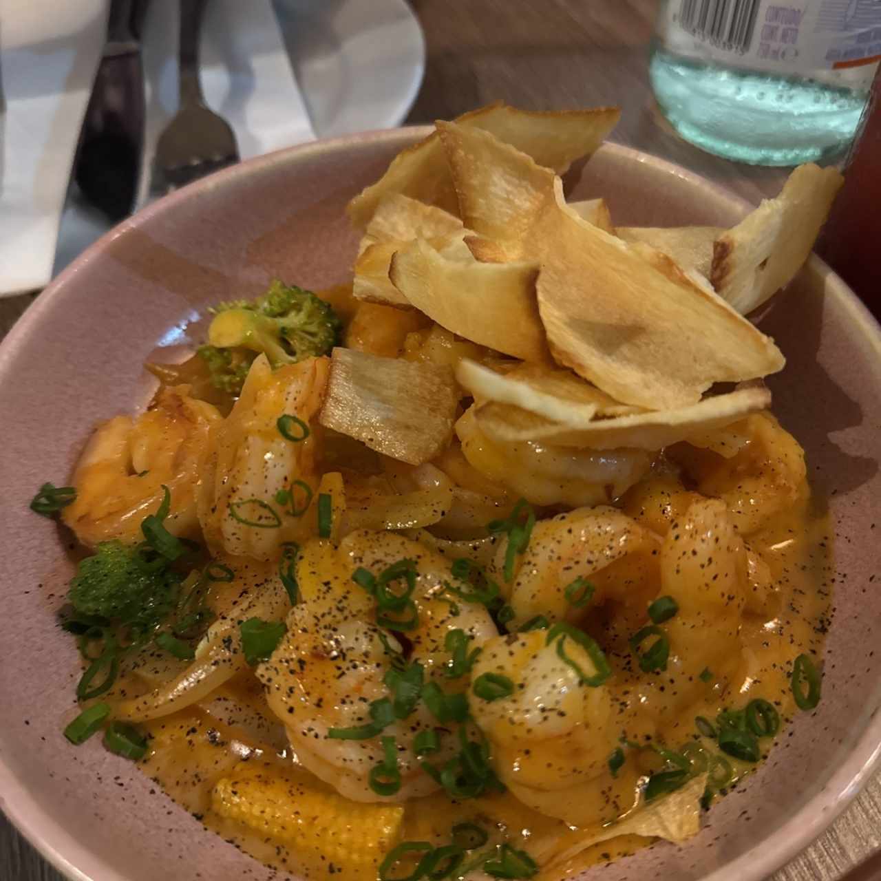 Camarones con Coco y Curry rojo