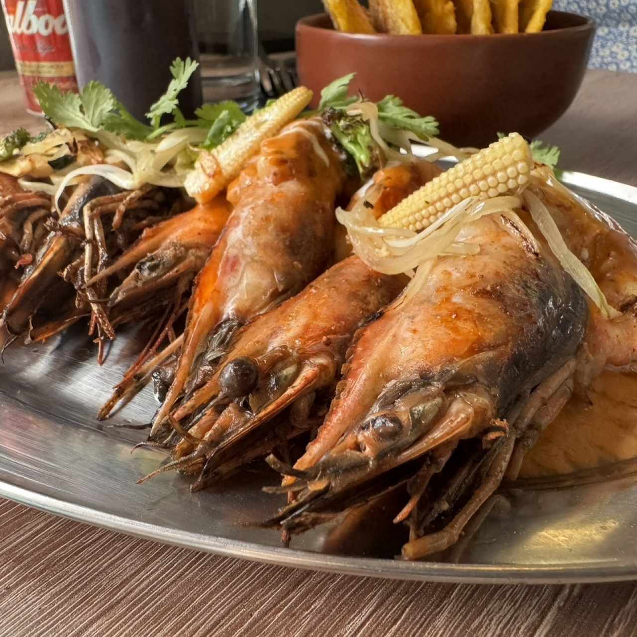 Camarones con Coco y Curry rojo