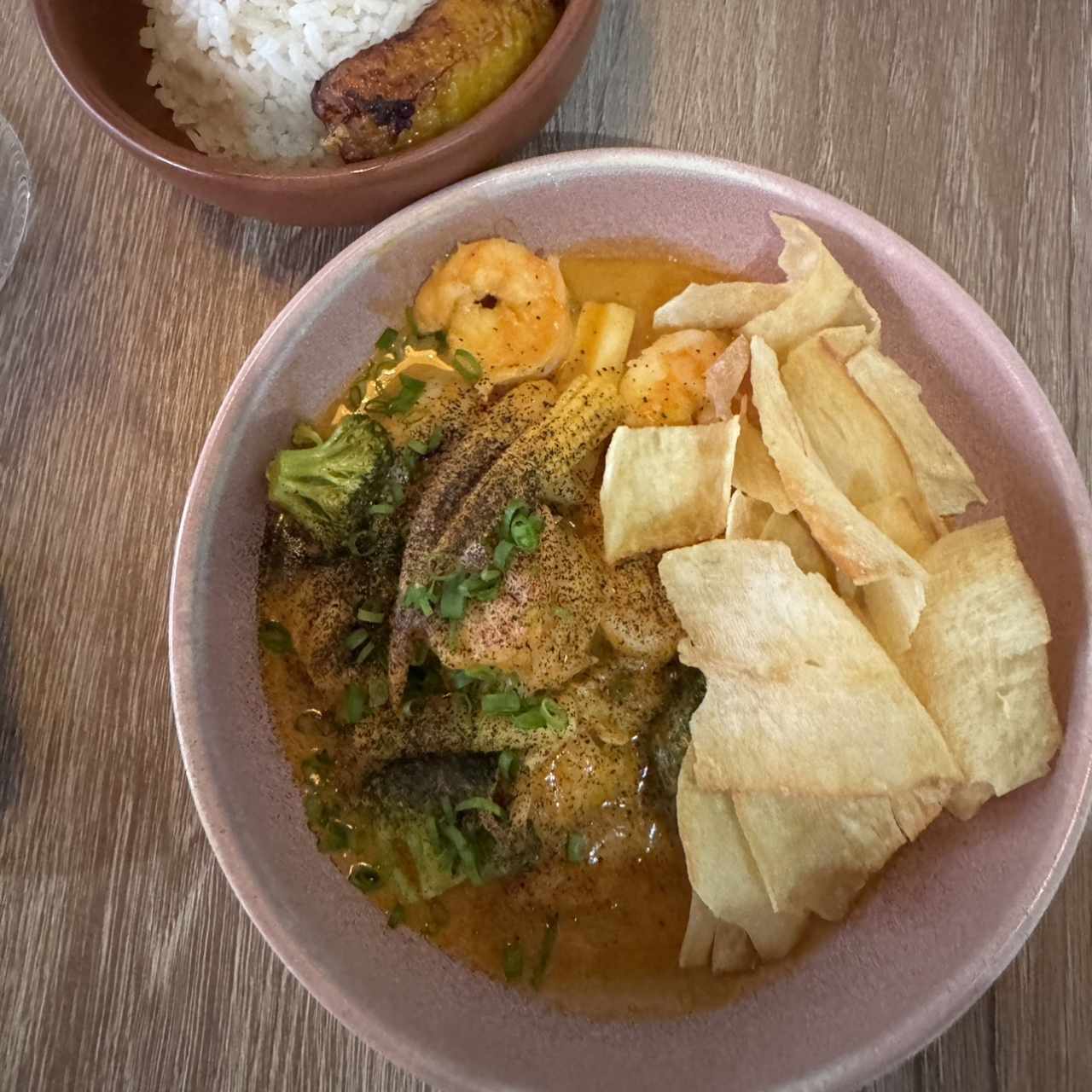 Camarones con Coco y Curry rojo
