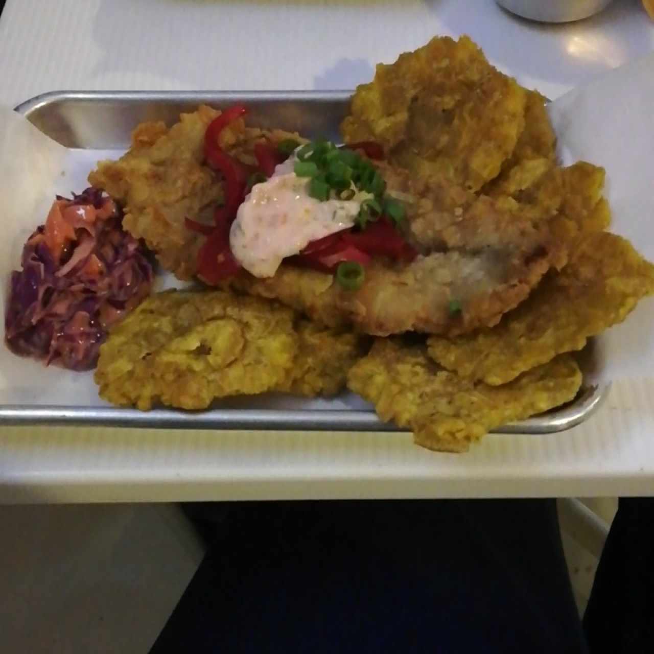 Pesca del día con patacones