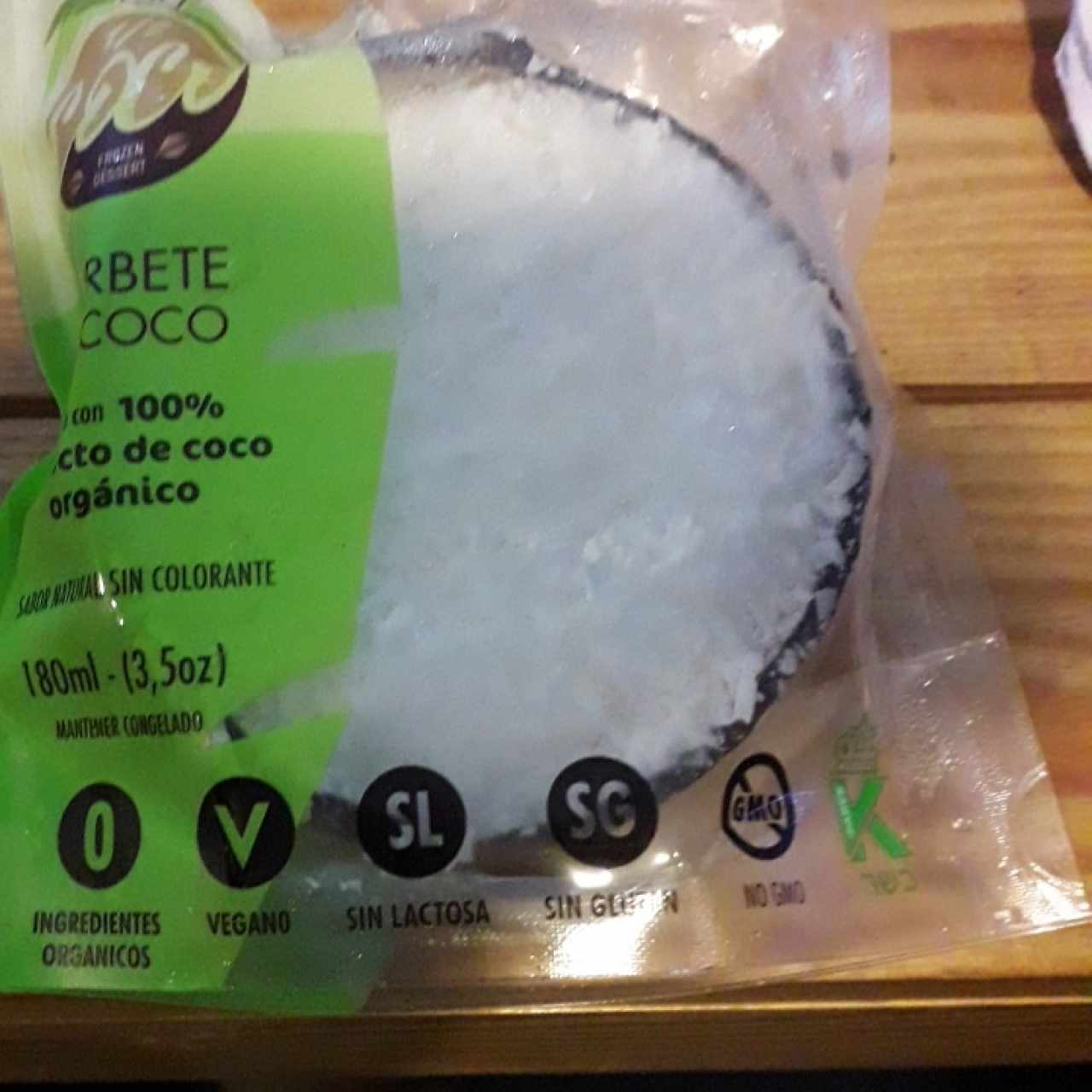 sorbete de coco