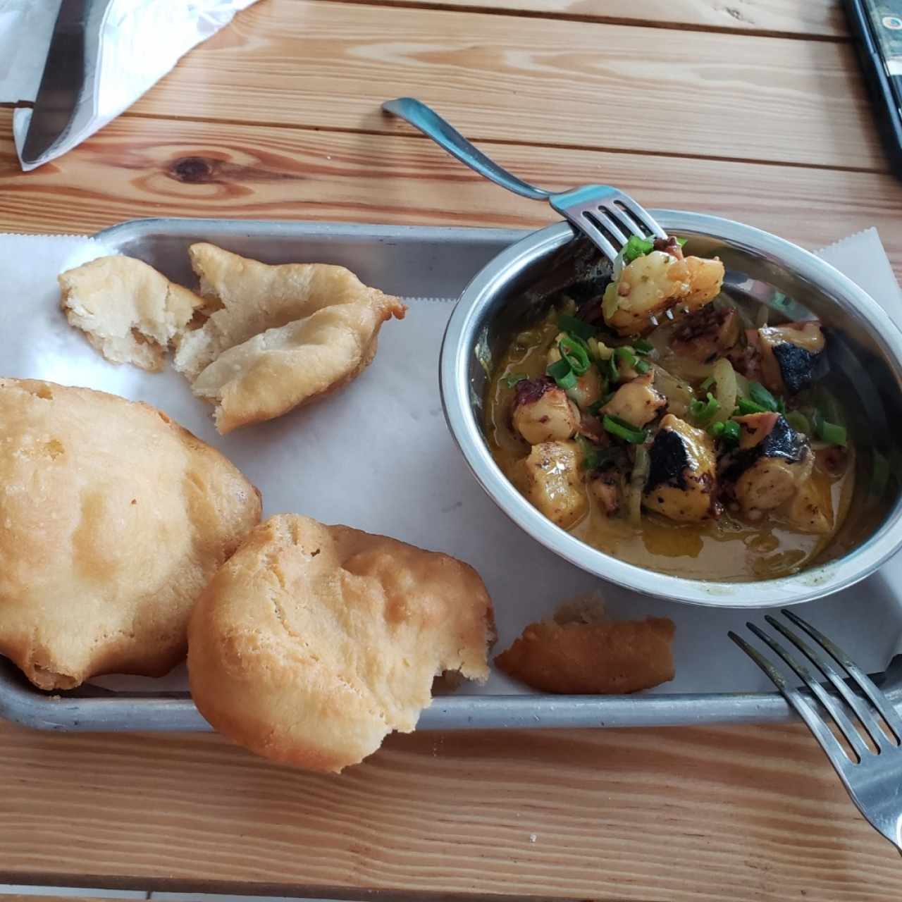 Pulpo con camarones