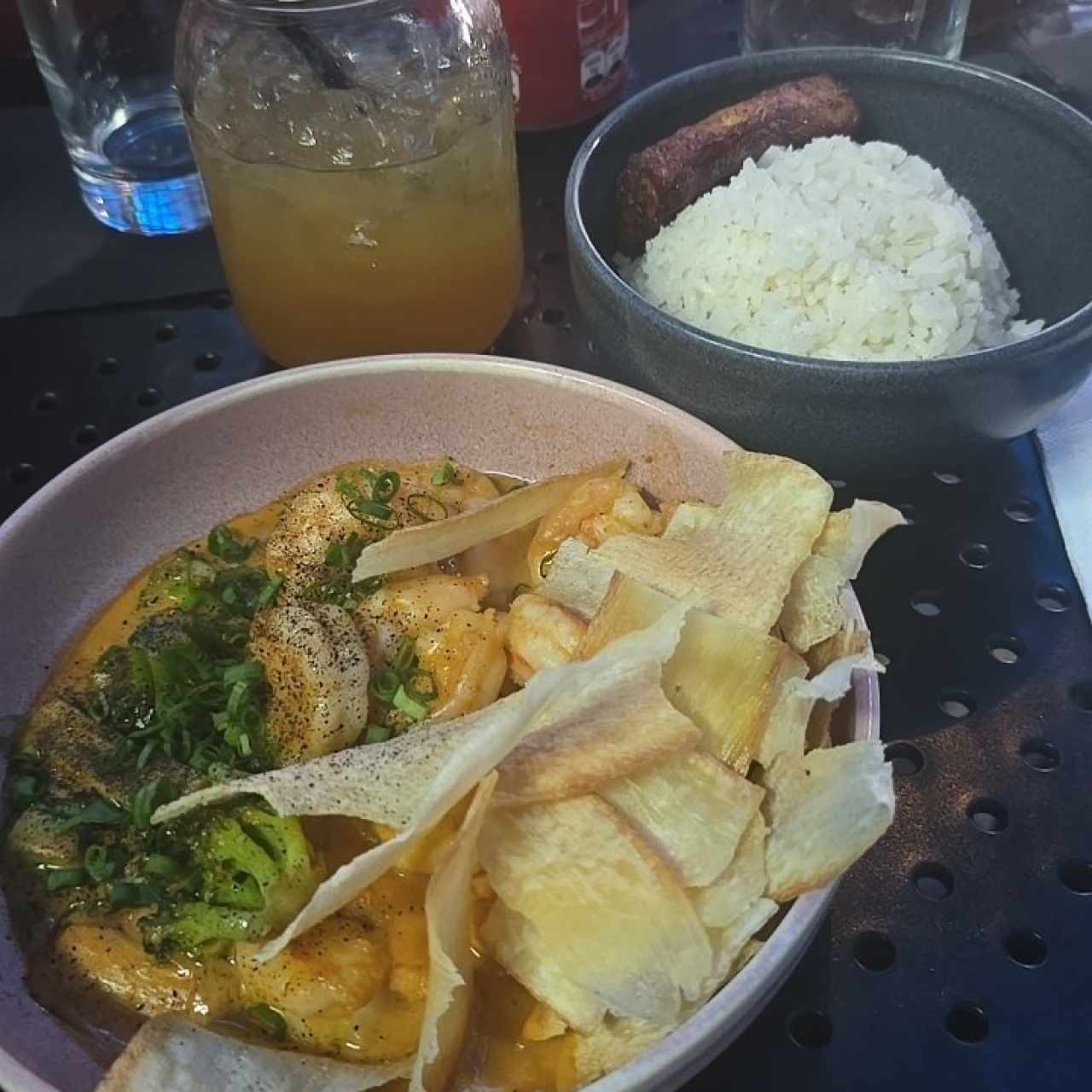 Camarones con Coco y Curry rojo
