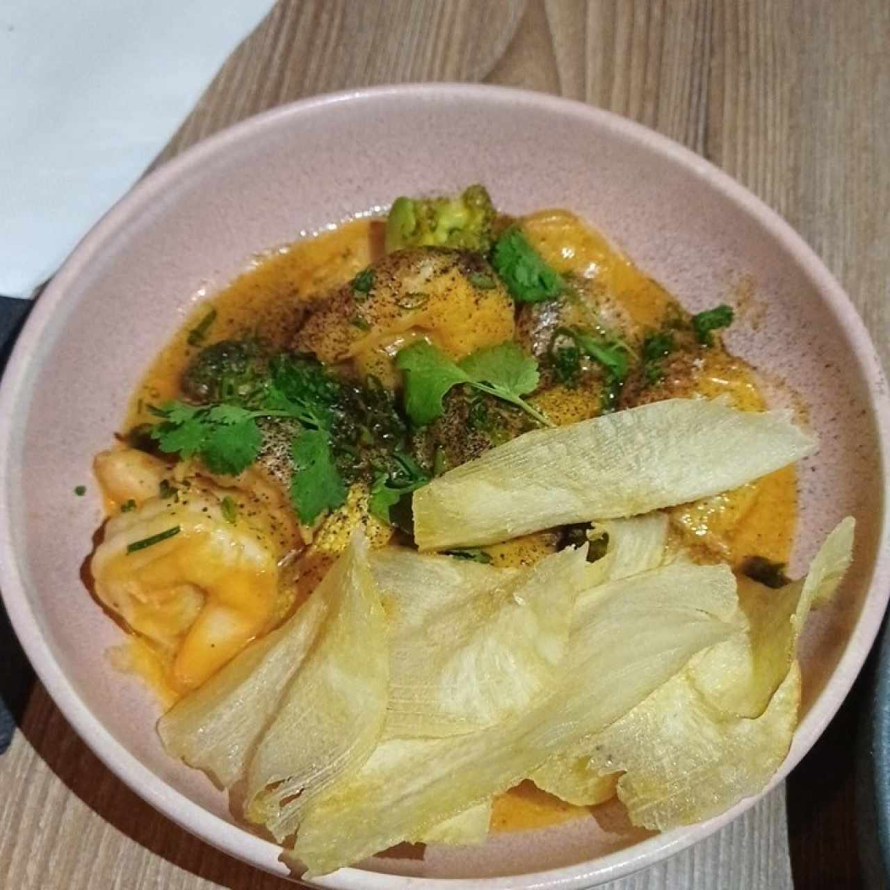 Camarones con Coco y Curry rojo