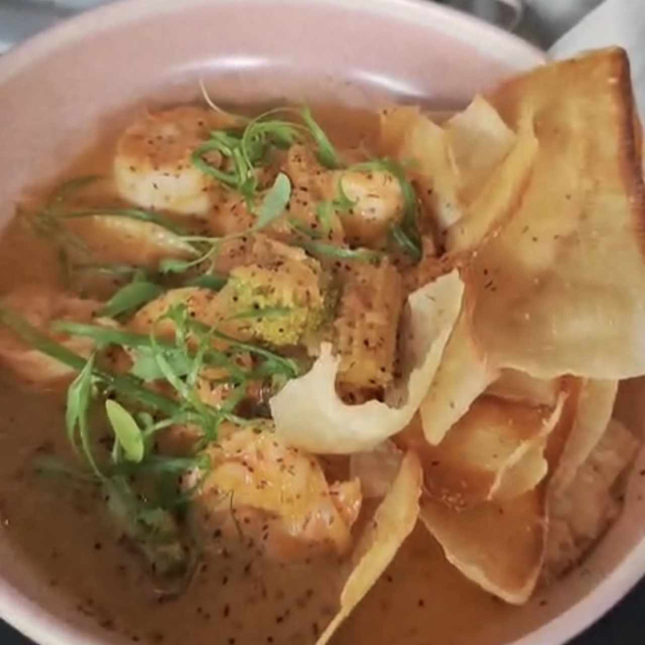 Camarones con Coco y Curry rojo