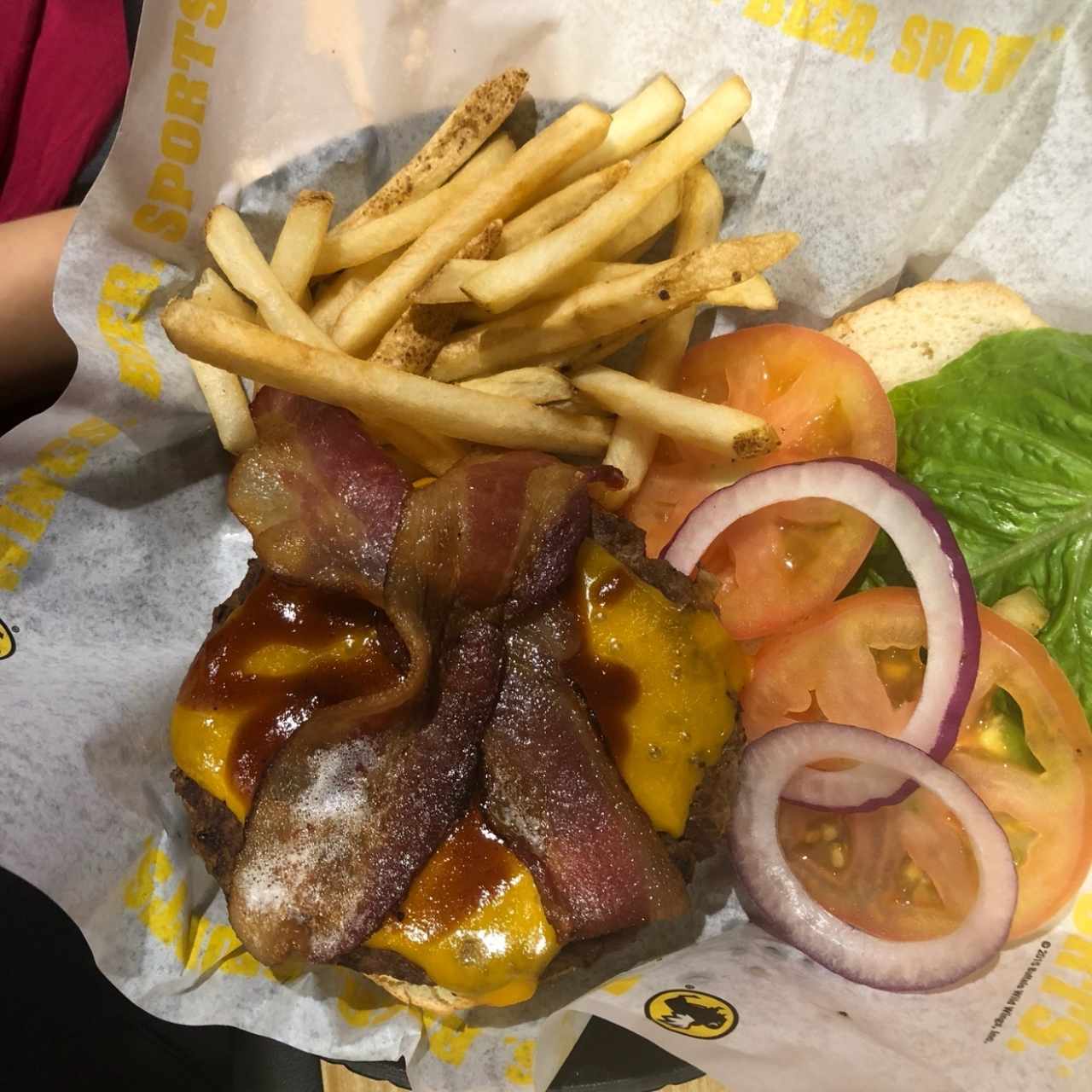 cheeseburger con bacon