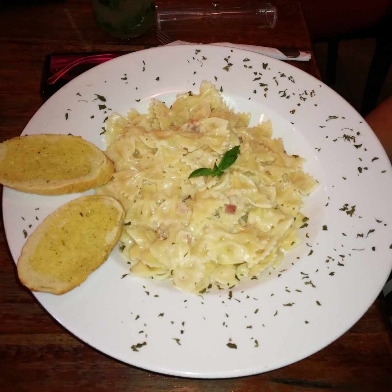 Farfale con salsa Alfredo 