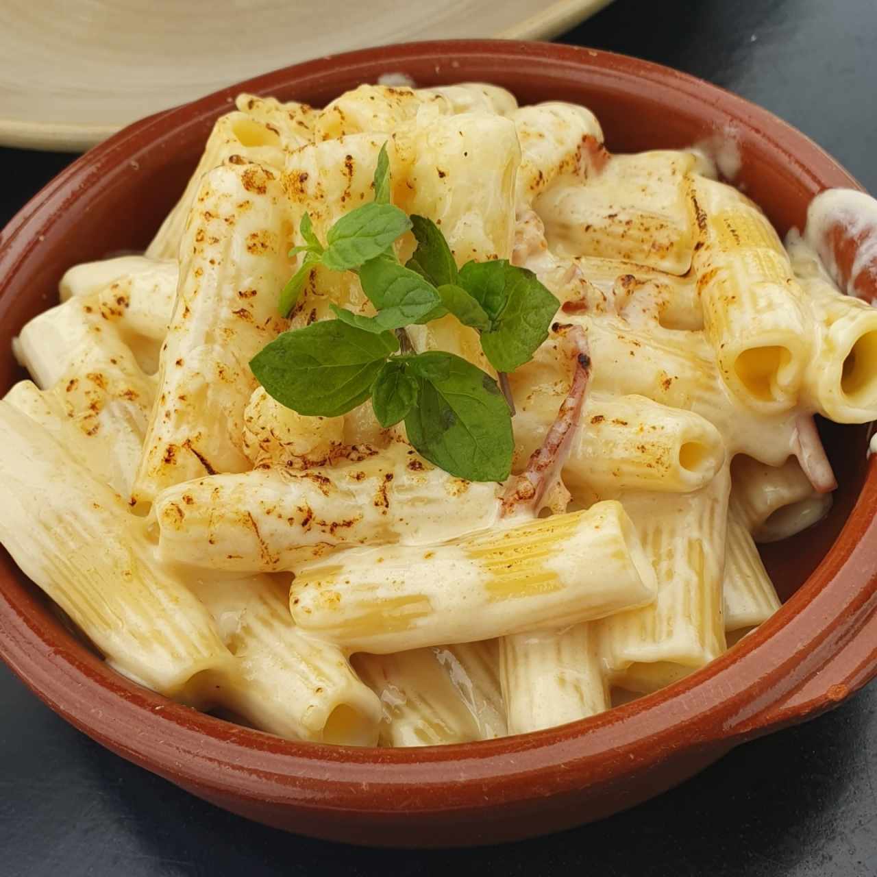 Mac and Cheese Trufado en Rigatoni