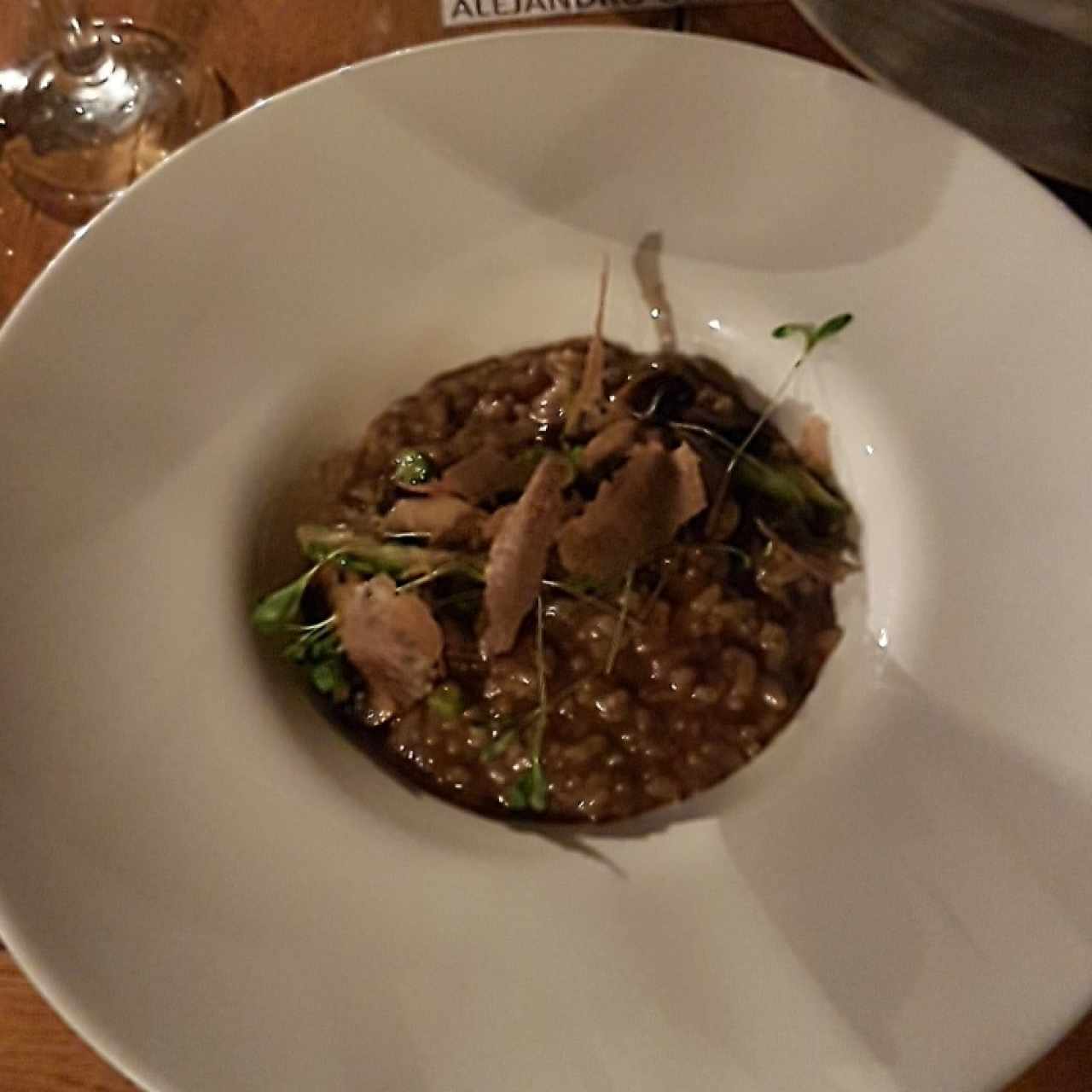 Risotto trufado de hongos