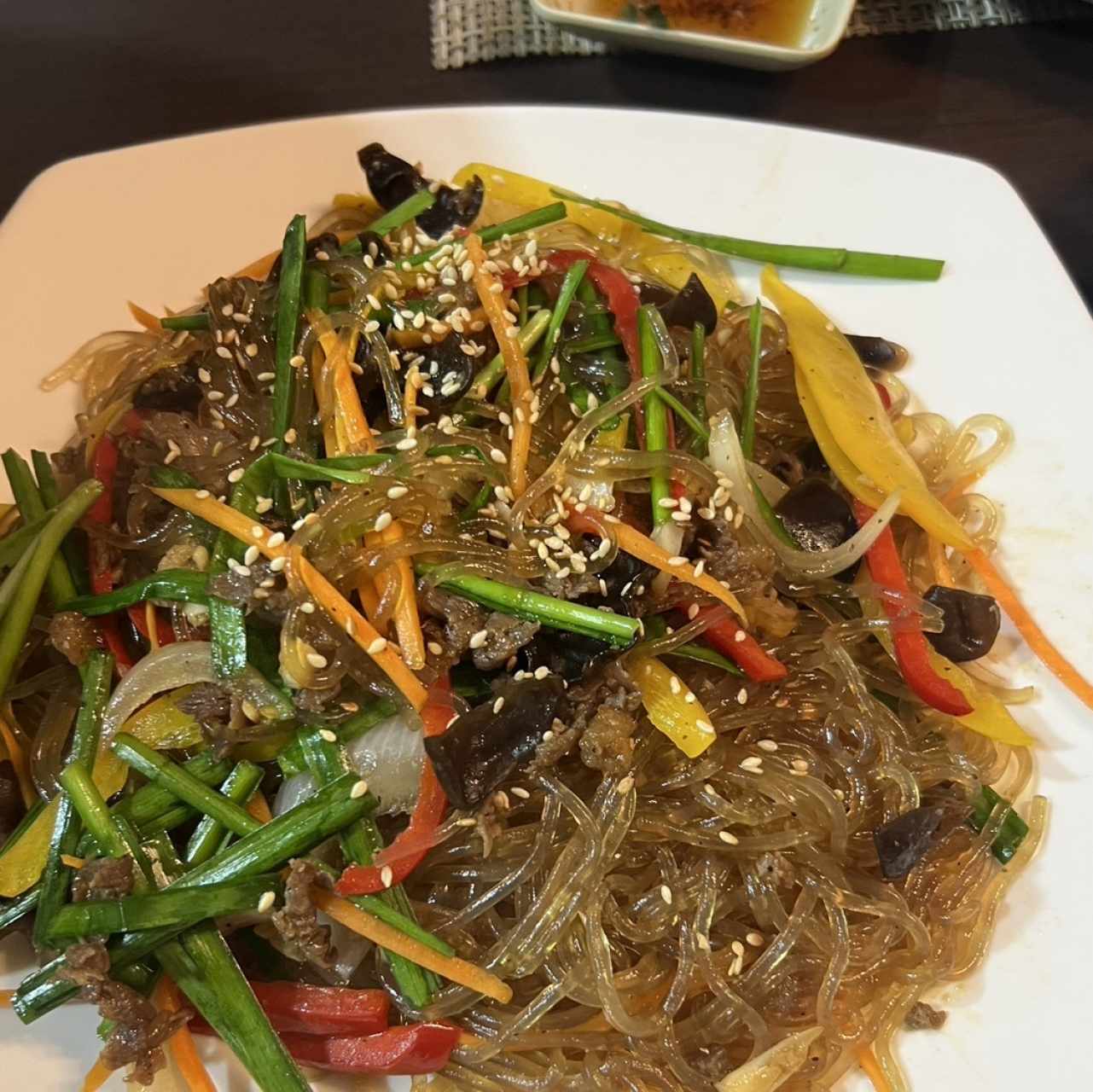 Fideos con Carne y vegetales 