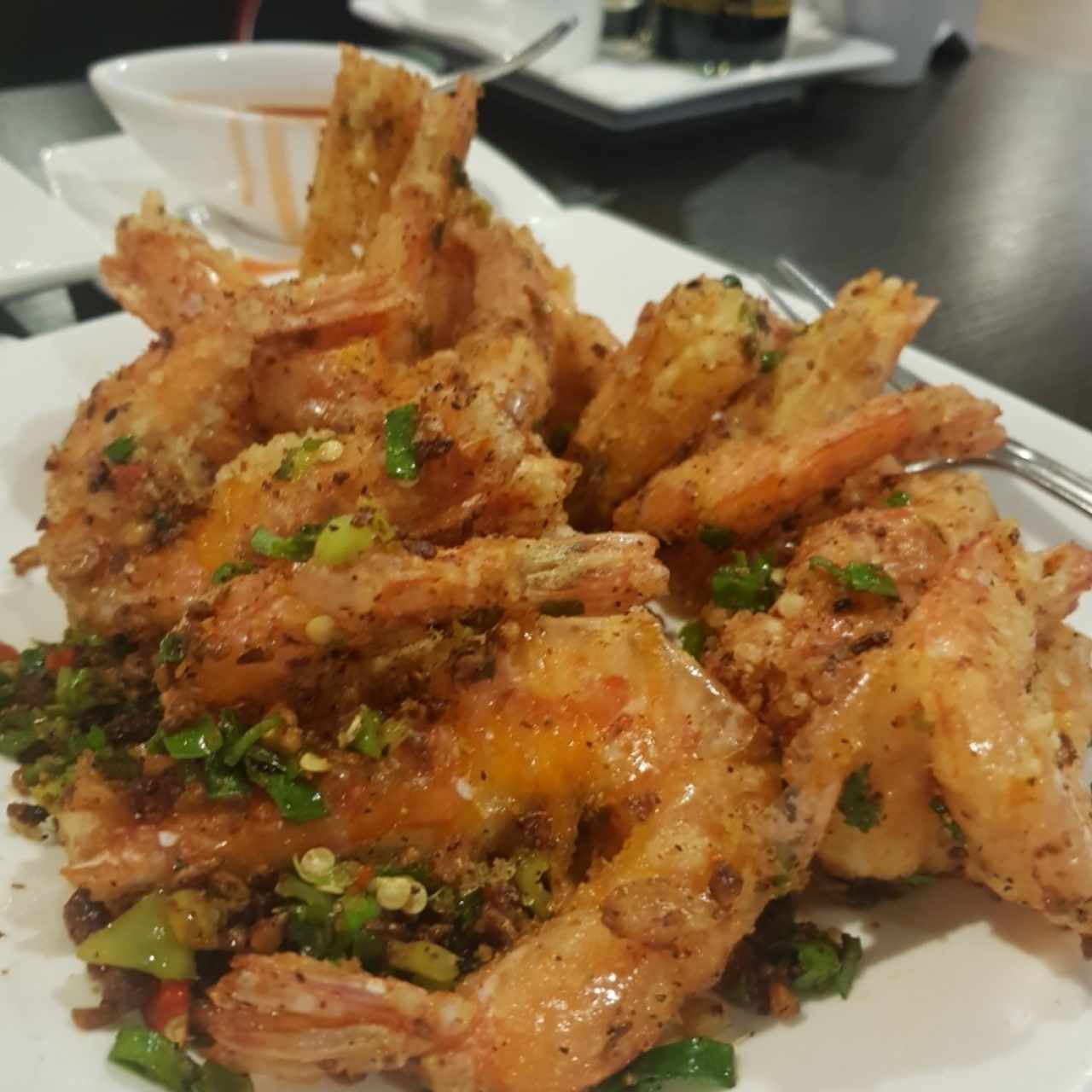 Langostinos en sal y pimienta