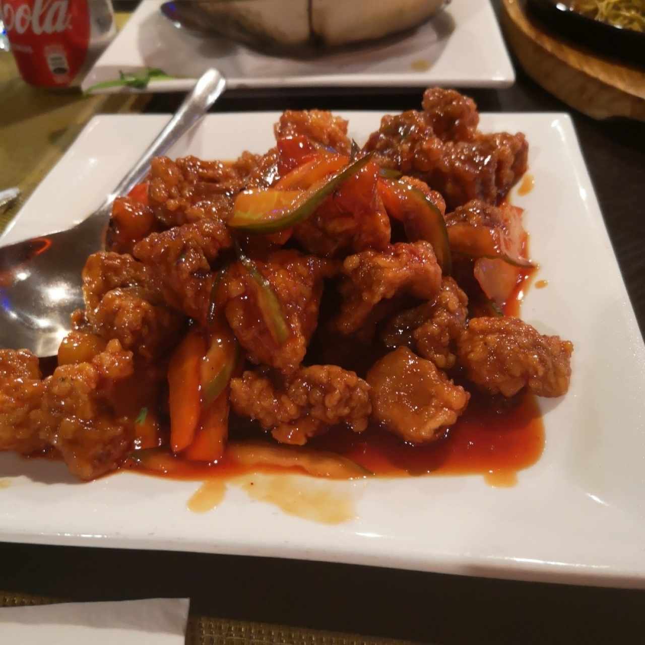 Pollo en salsa agridulce