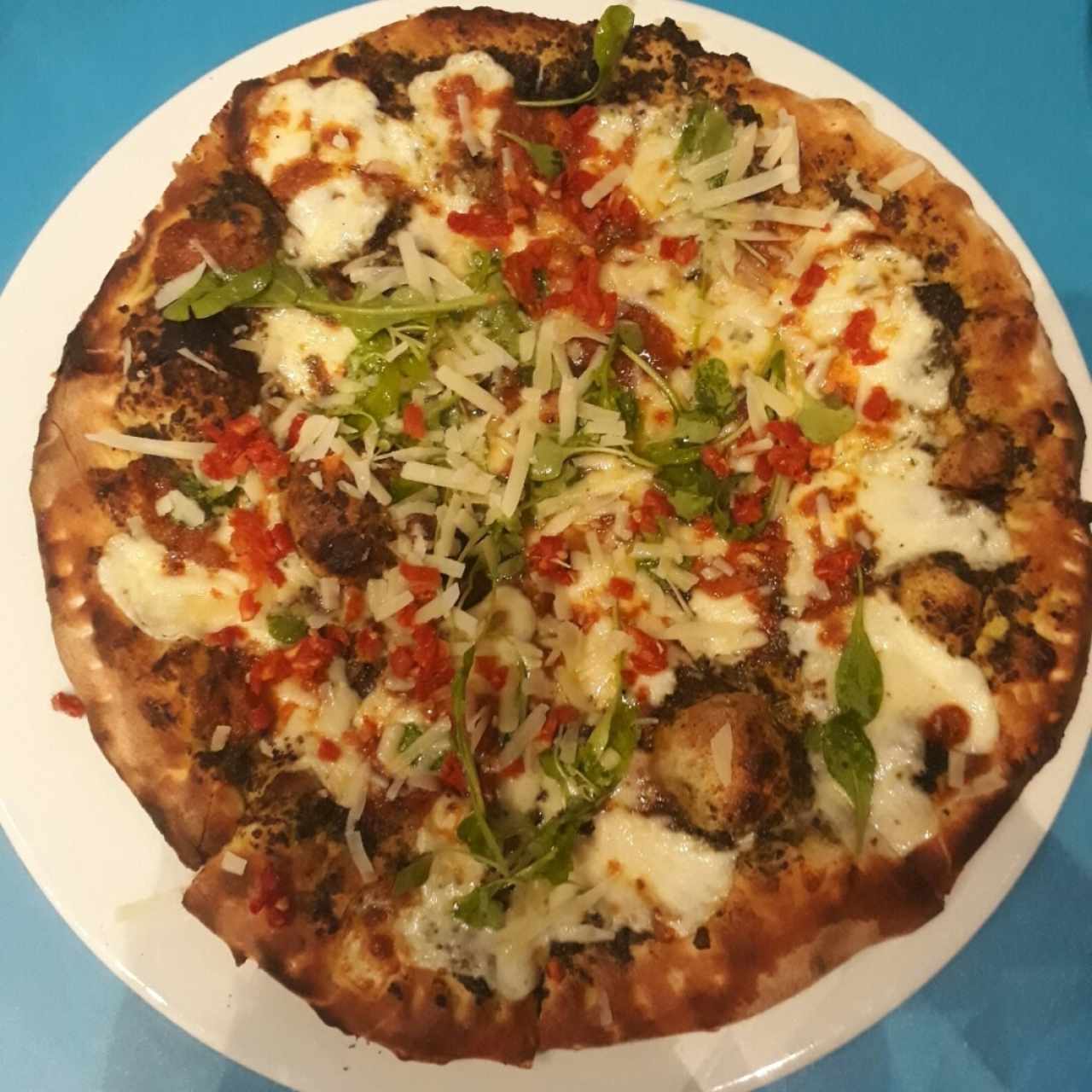 pizza de pesto