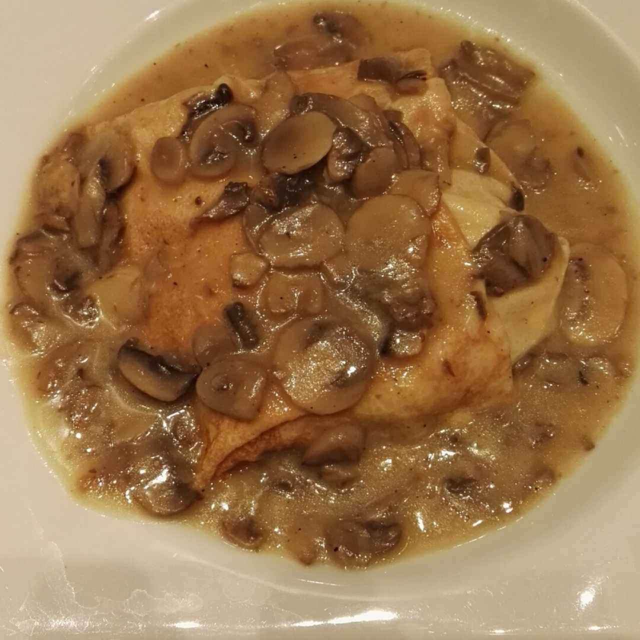 crepe de pollo y champig