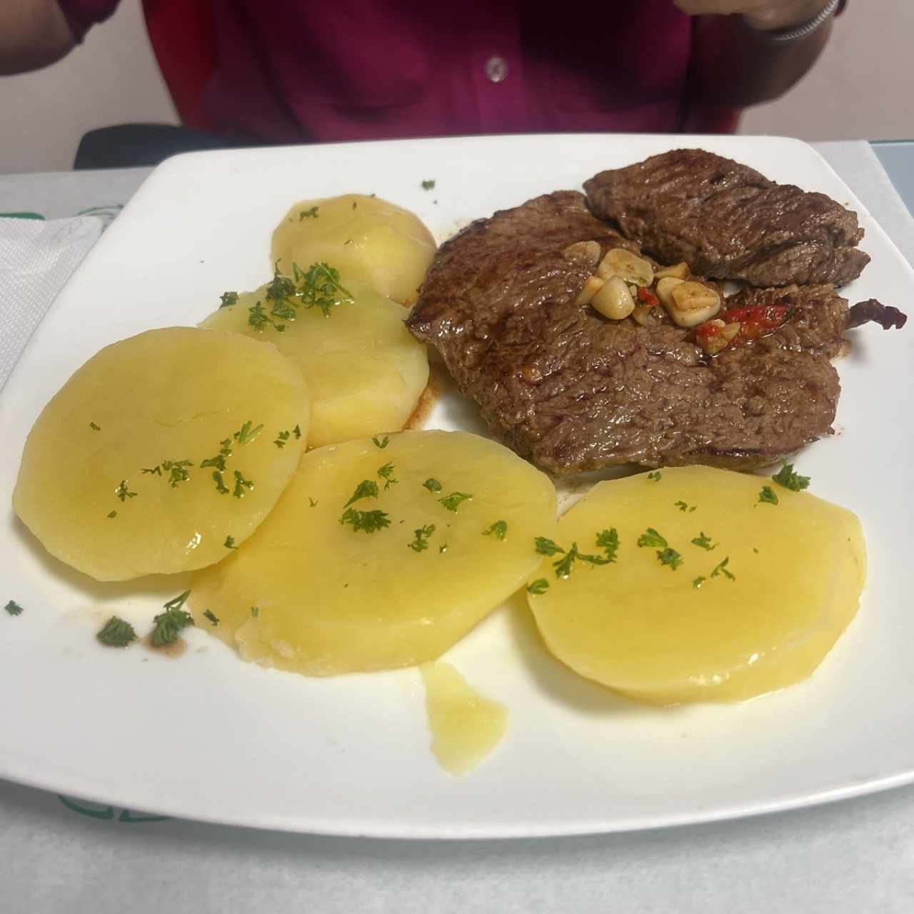 Filete con papas
