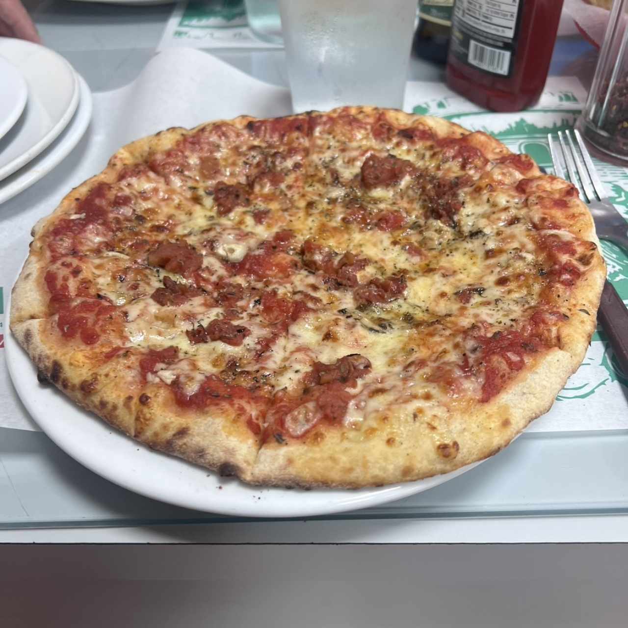 Pizza marinara con queso