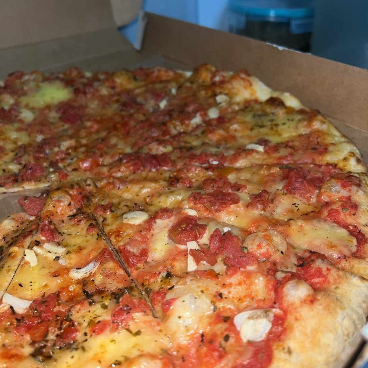 Pizza marinara con queso