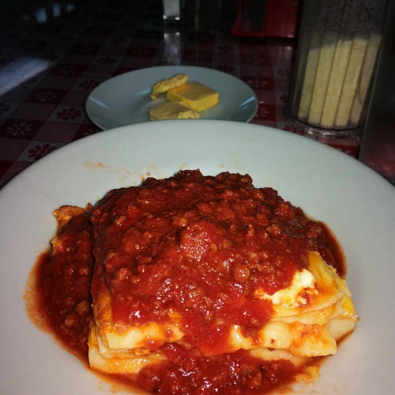 lasaña de carne ,bolognesa
