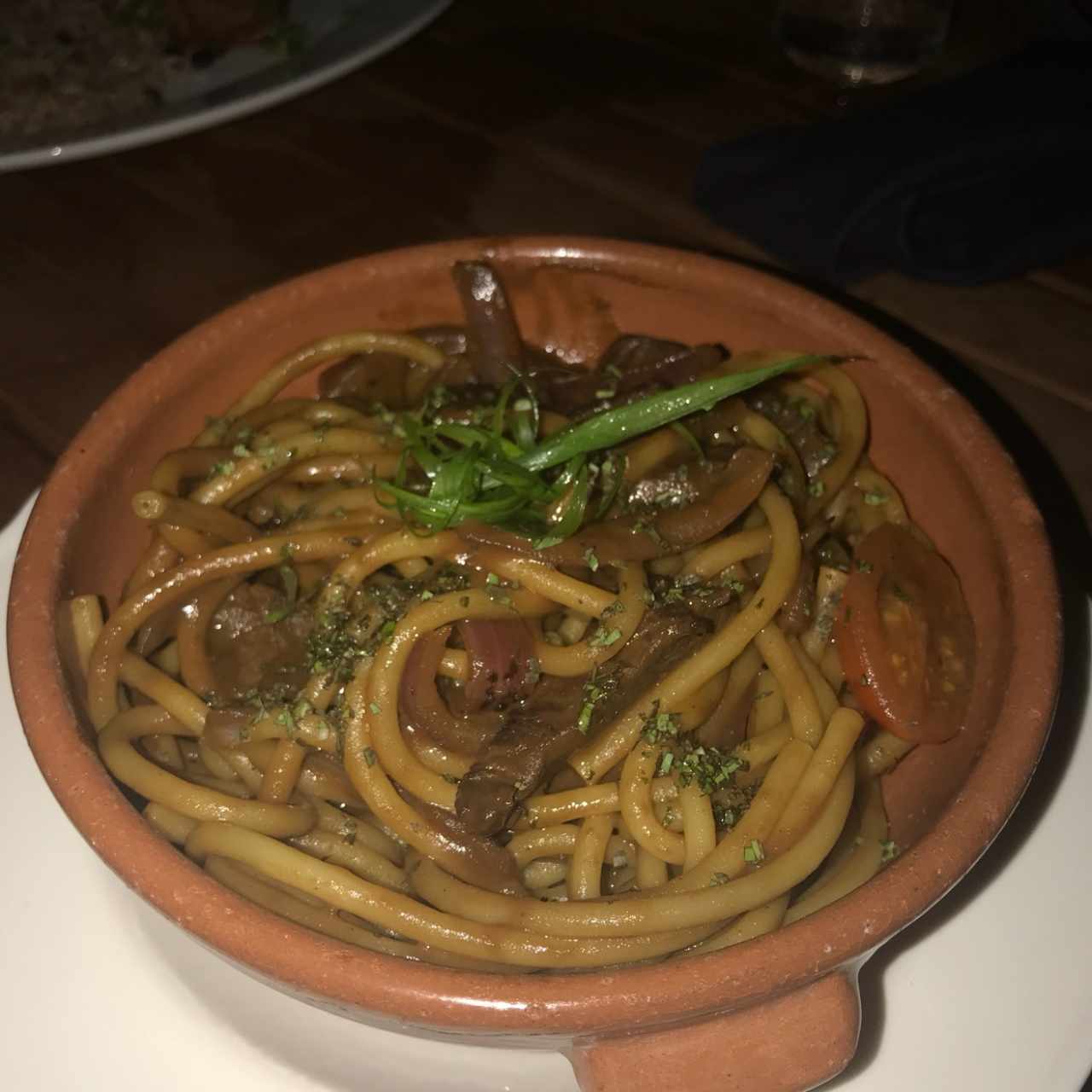 pasta con entraña