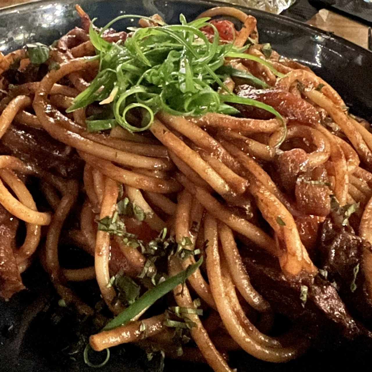 Platos Fuertes - Pasta con entraña