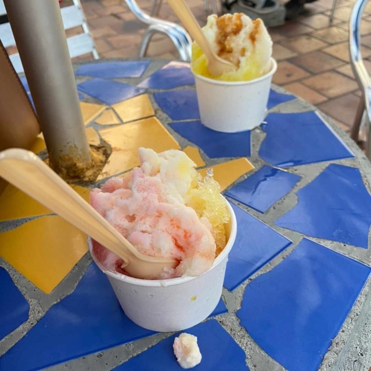 Maracuya y fresa, coco y piña 