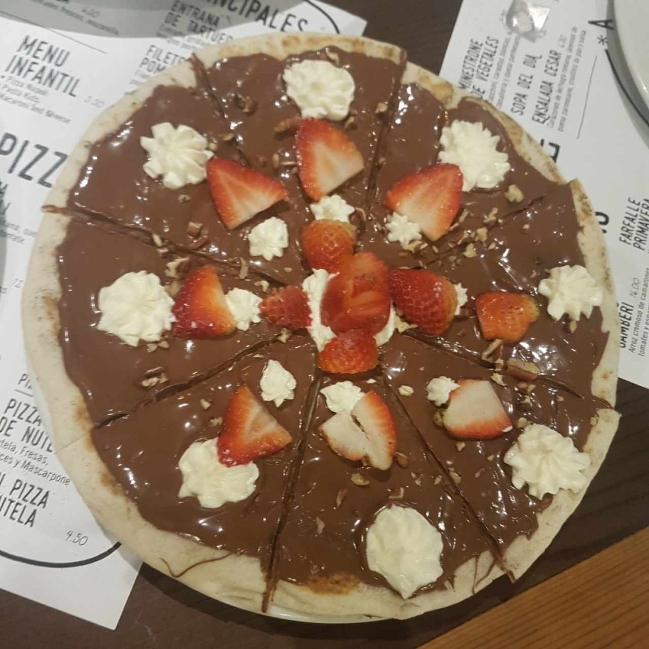 Mini pizza de Nutella