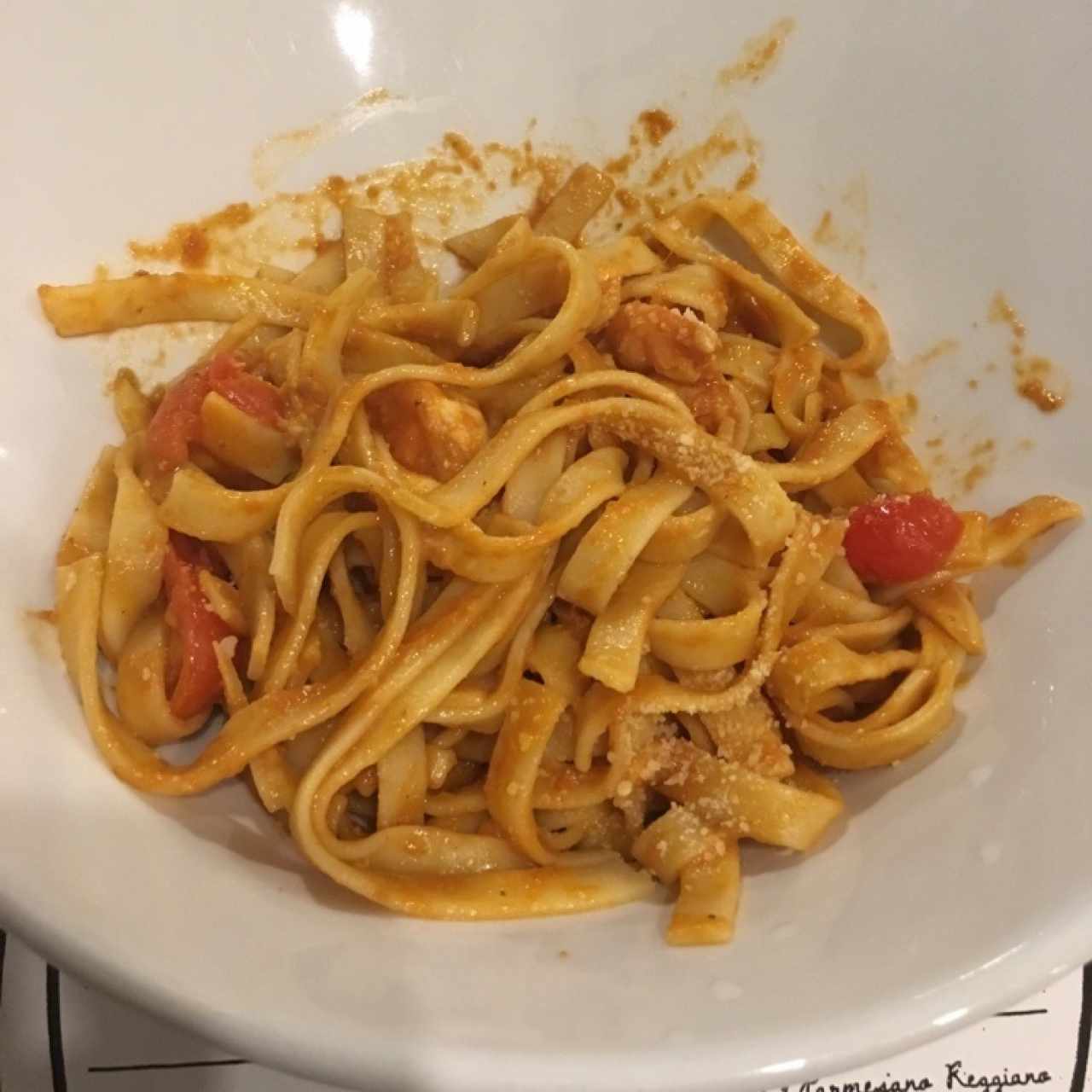 pasta con camarones