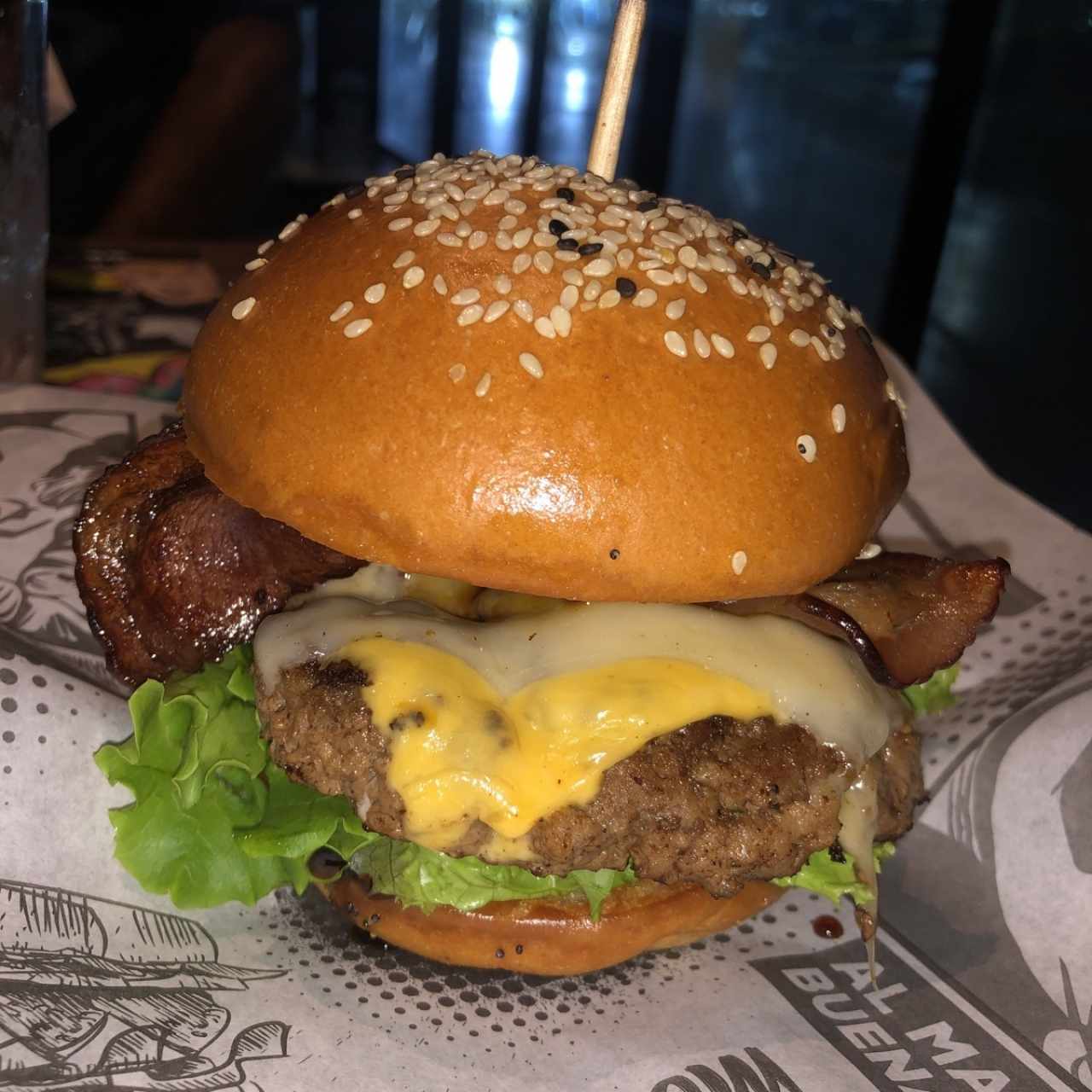 Top Burgers - American Cheese Bacon