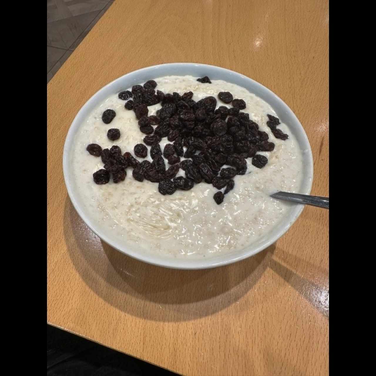 Avena con pasitas 