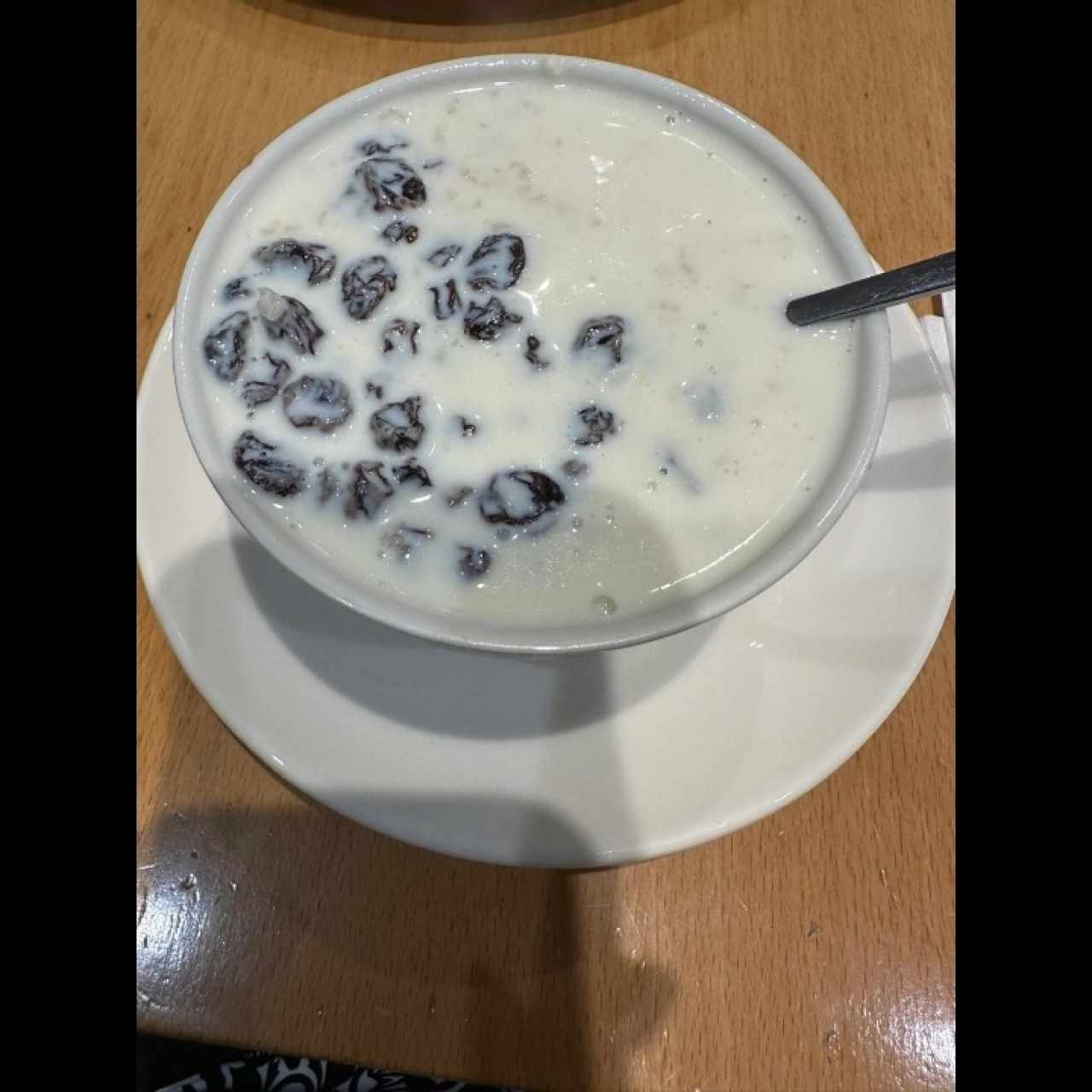 Avena con pasitas 