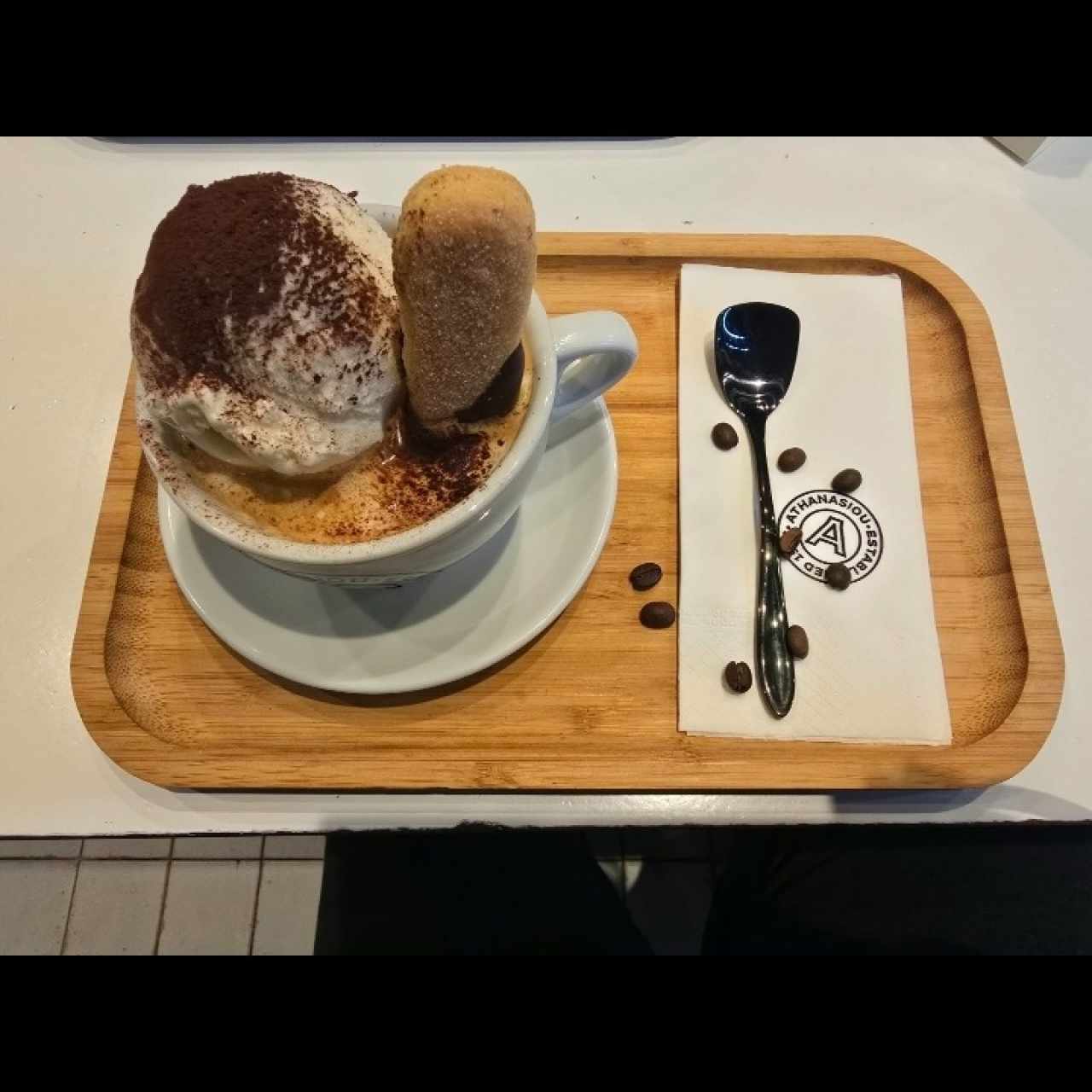 Affogato café con helado 