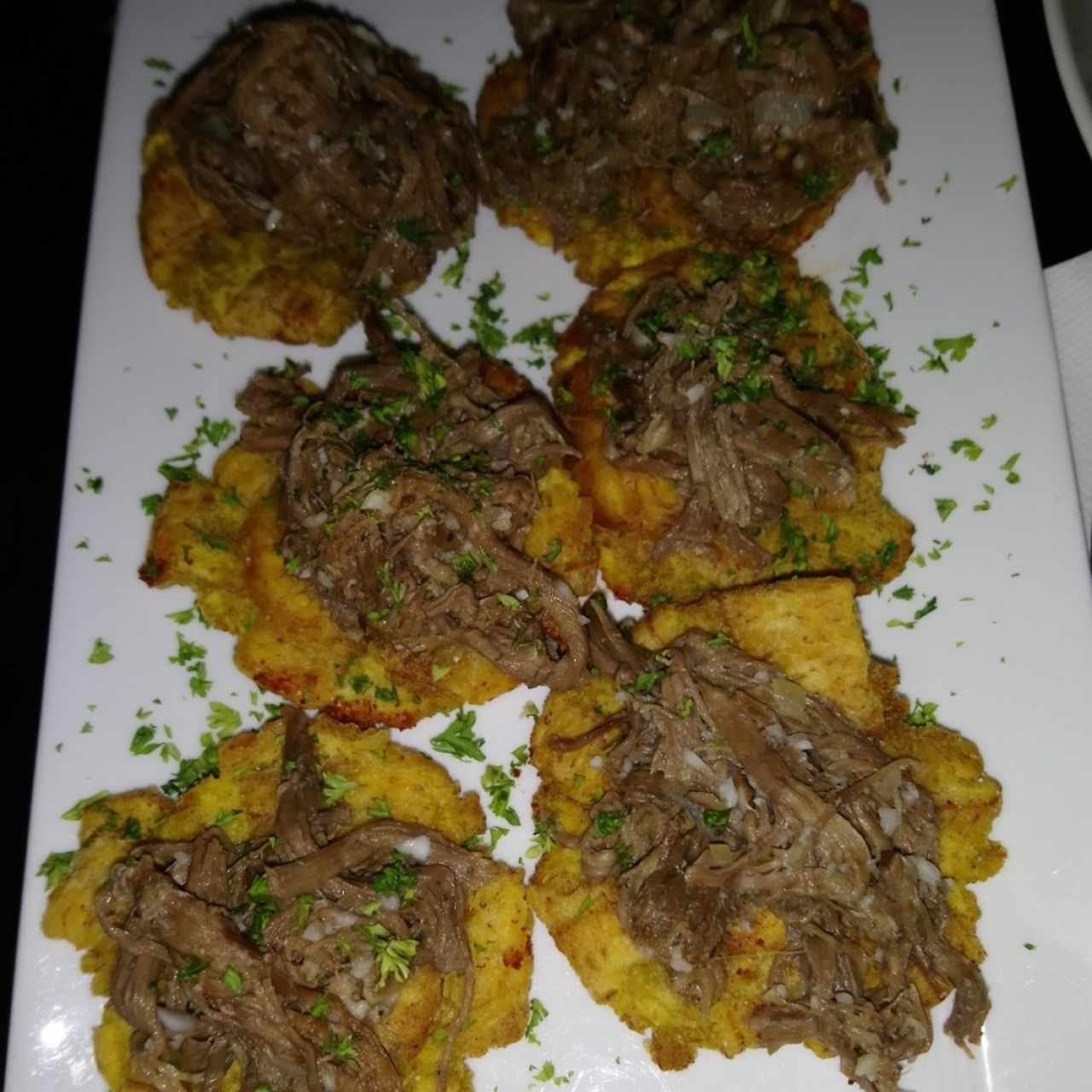 Patacones con Ropa Vieja