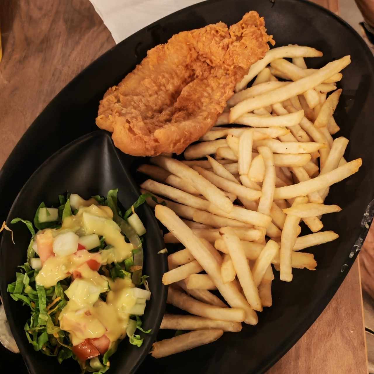 Filete de pescado frito