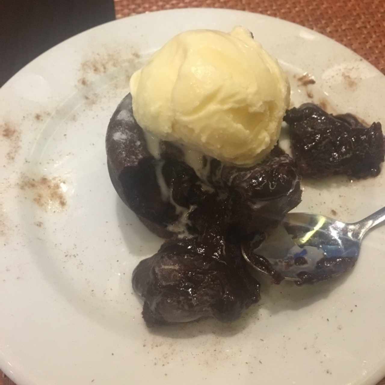 Volcán de chocolate