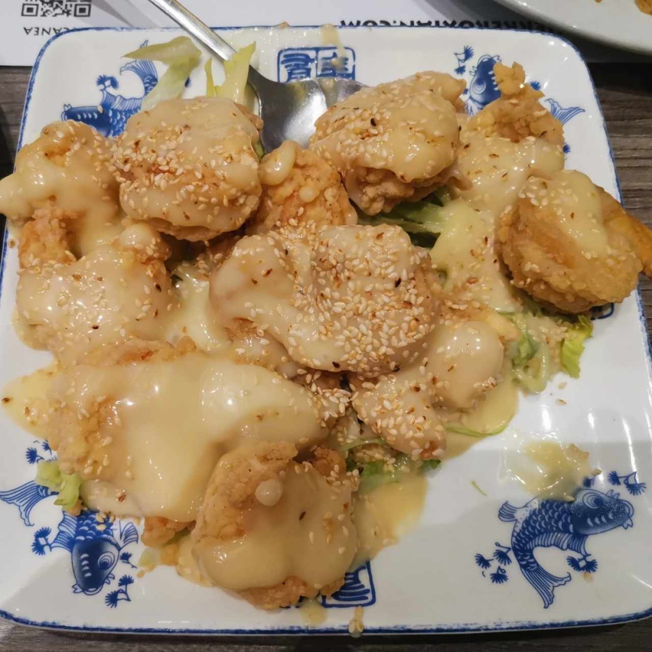 Camarón en salsa blanca 