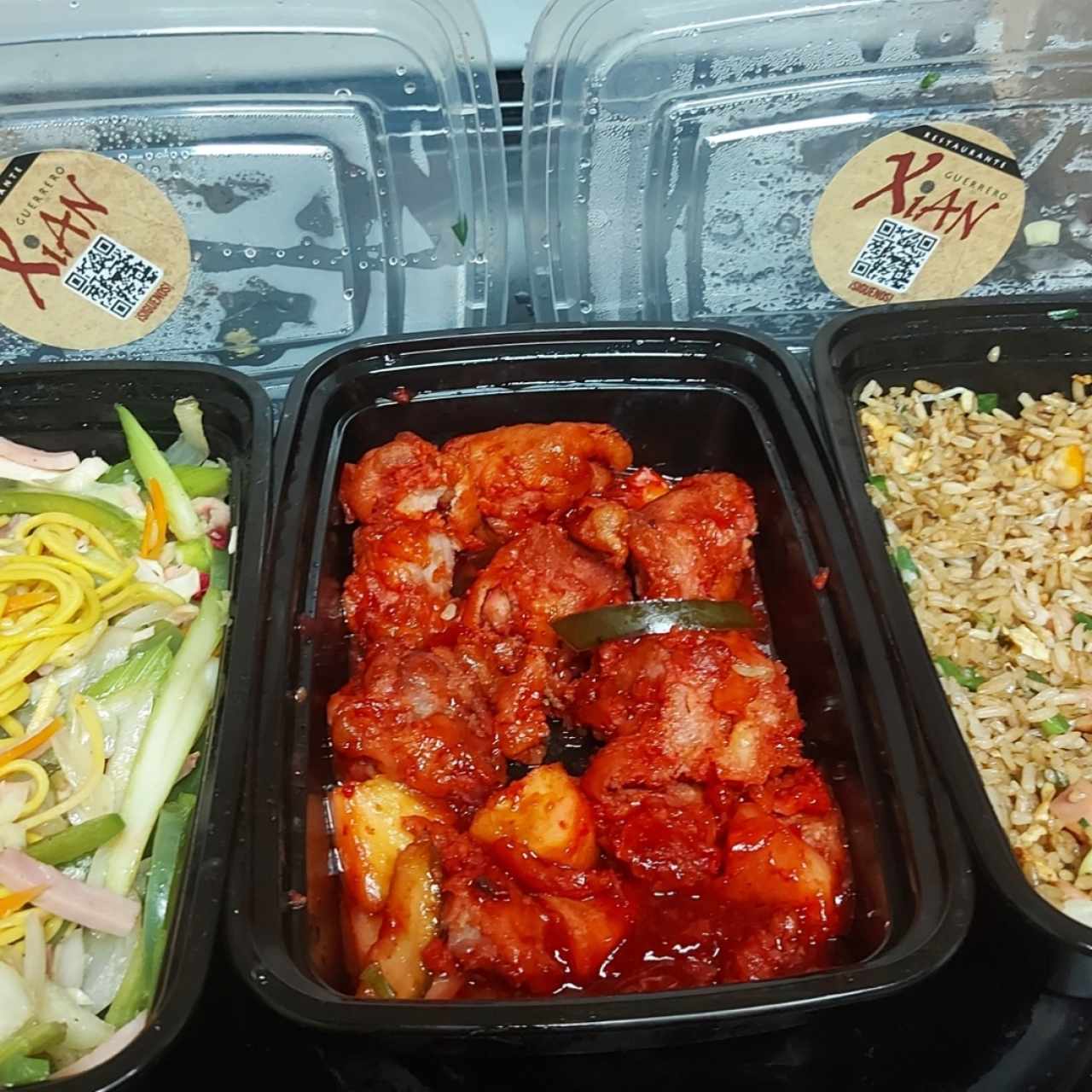 Chow Mein Especial (pollo, puerco, jamón)
Arroz especial (pollo, jamon, puerco)
puerco agridulce
