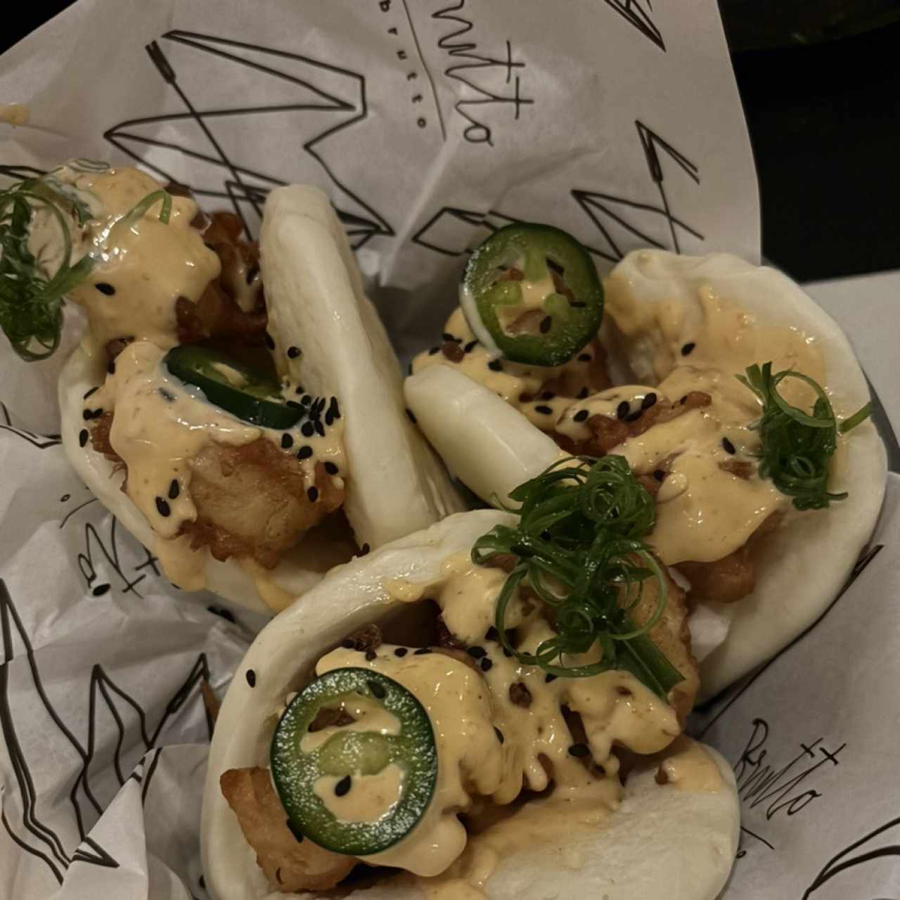 Baos con camarón