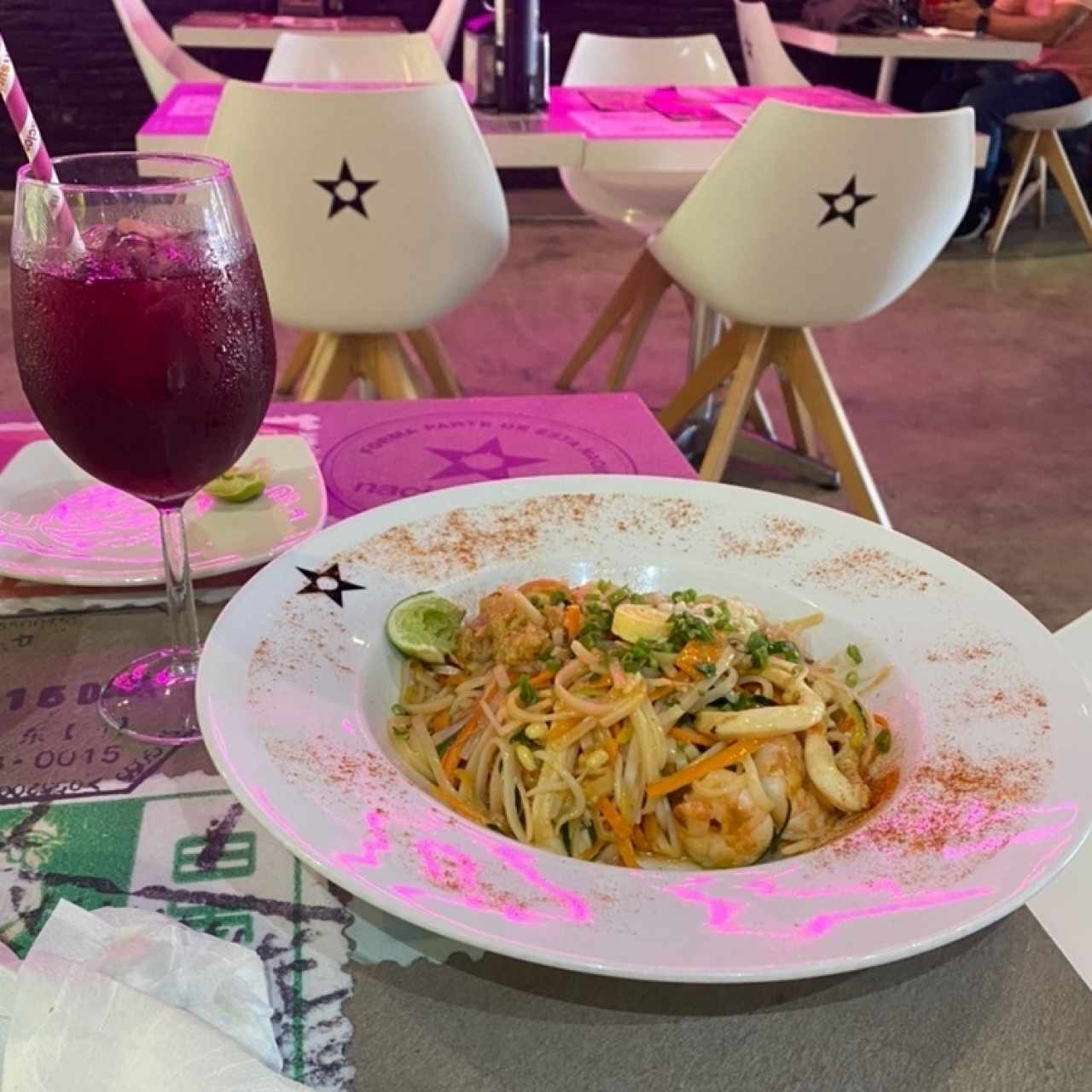 Phad Thai de Mariscos