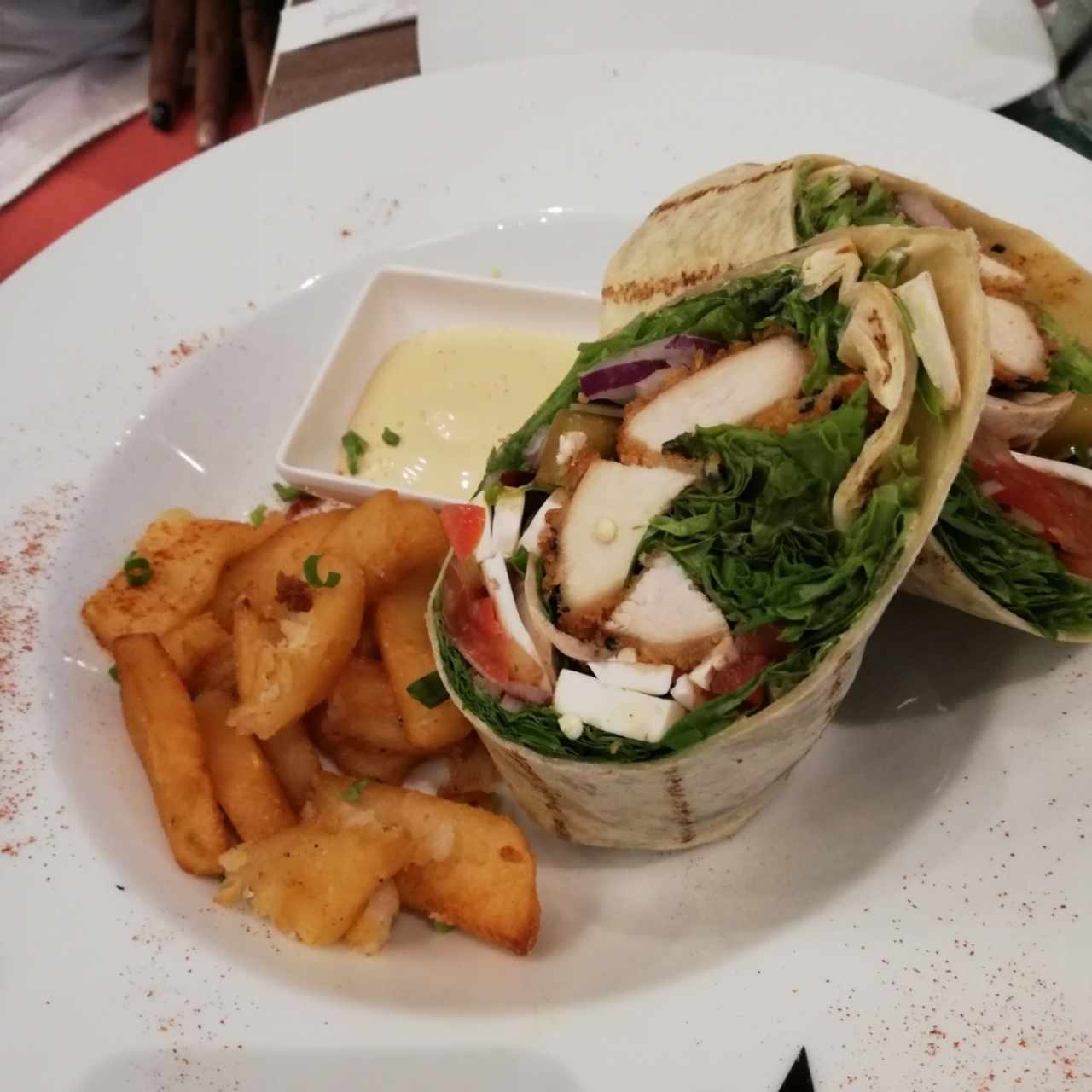 Wrap de pollo thai